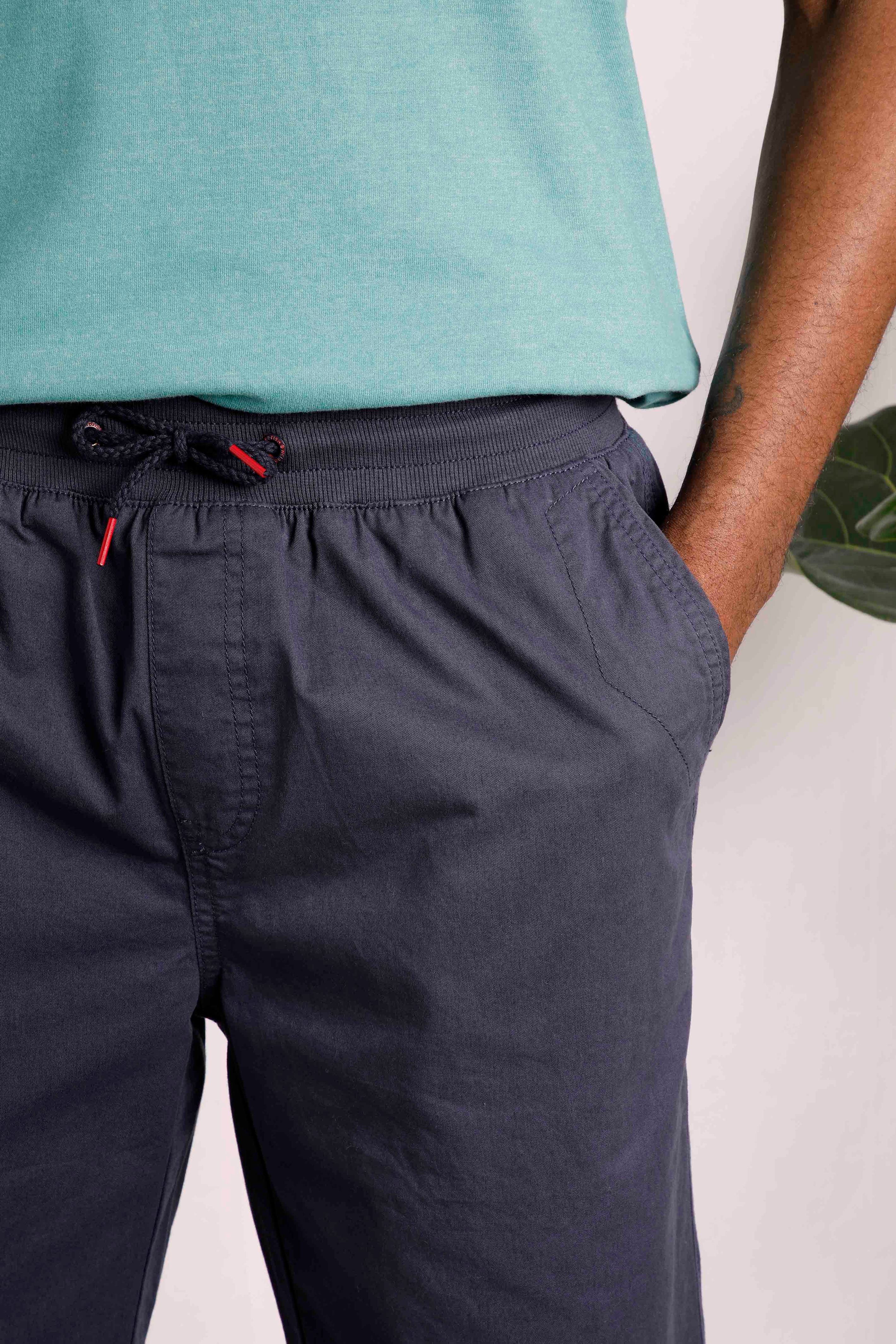 Weird Fish Murrisk Relaxed Casual Shorts in Navy