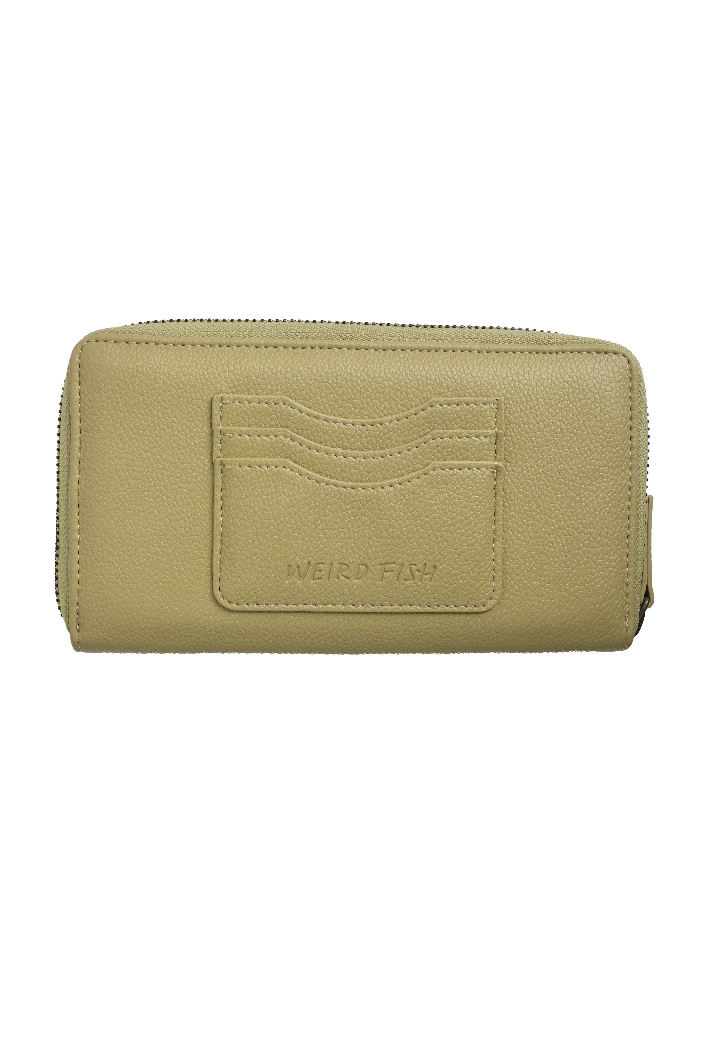 Weird Fish Handbury Faux Leather Purse in Lime