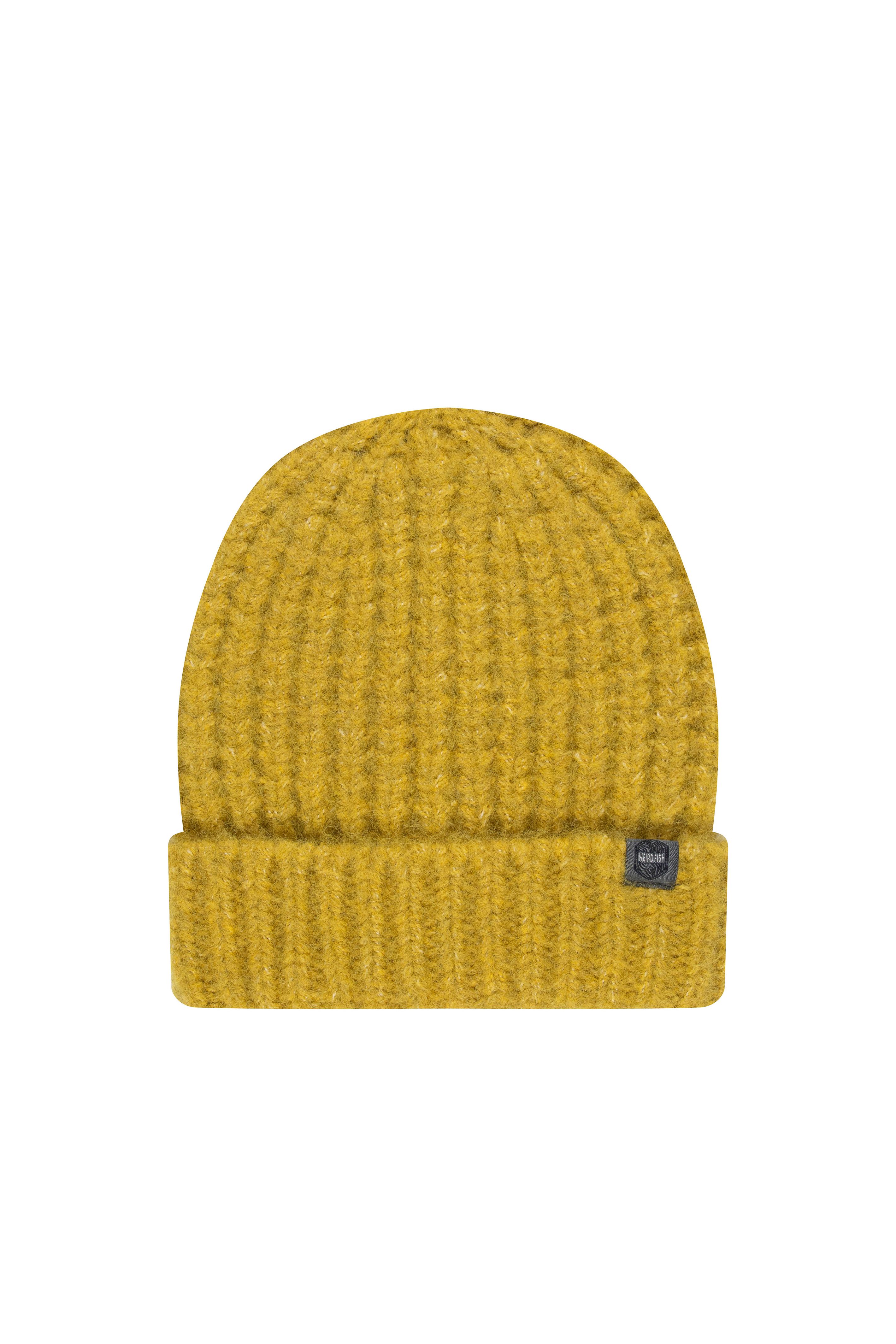 Weird Fish Clare Double Rib Beanie Hat in Antique Moss