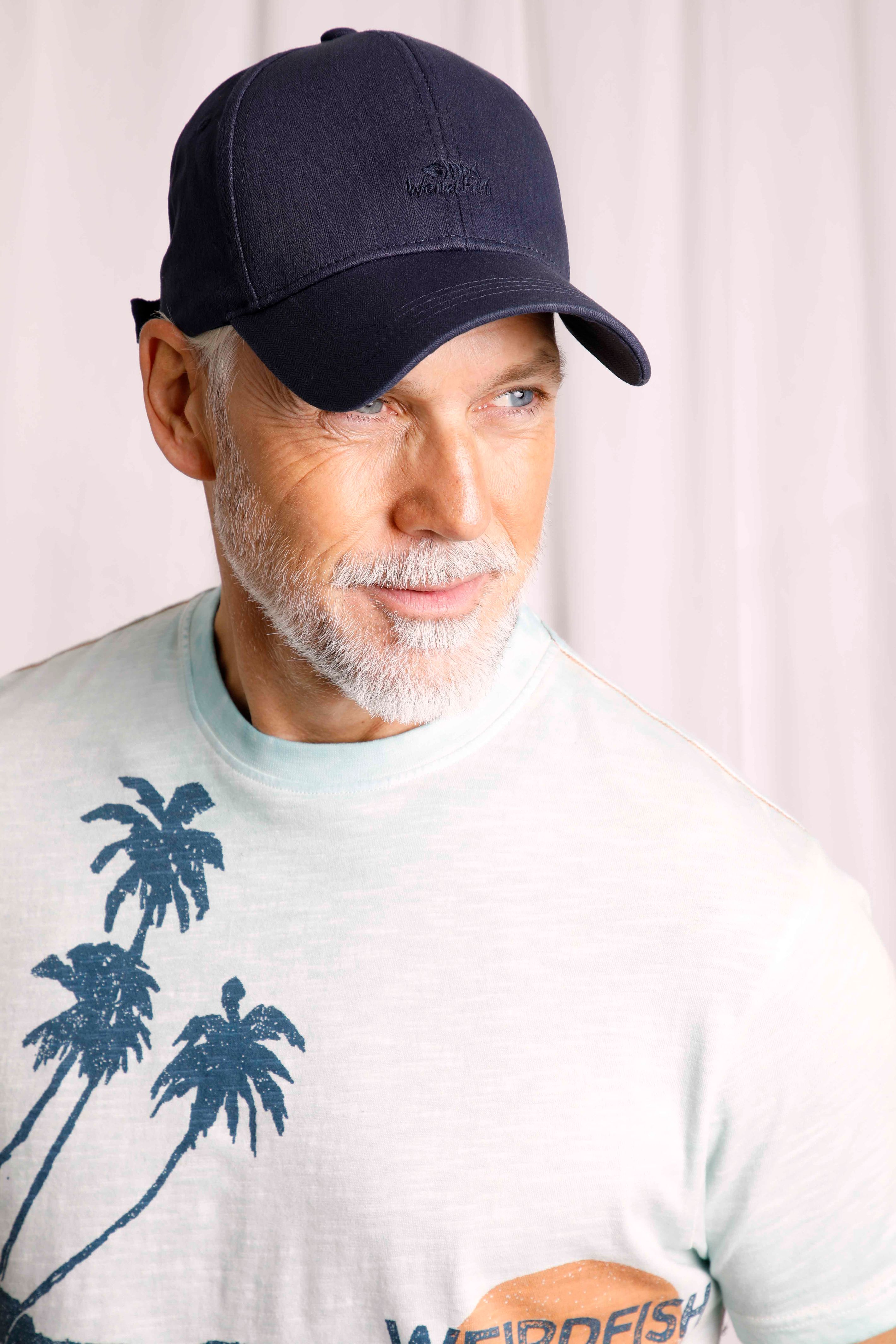 Weird Fish Scarfell Unisex Washed Branded Cap in Navy