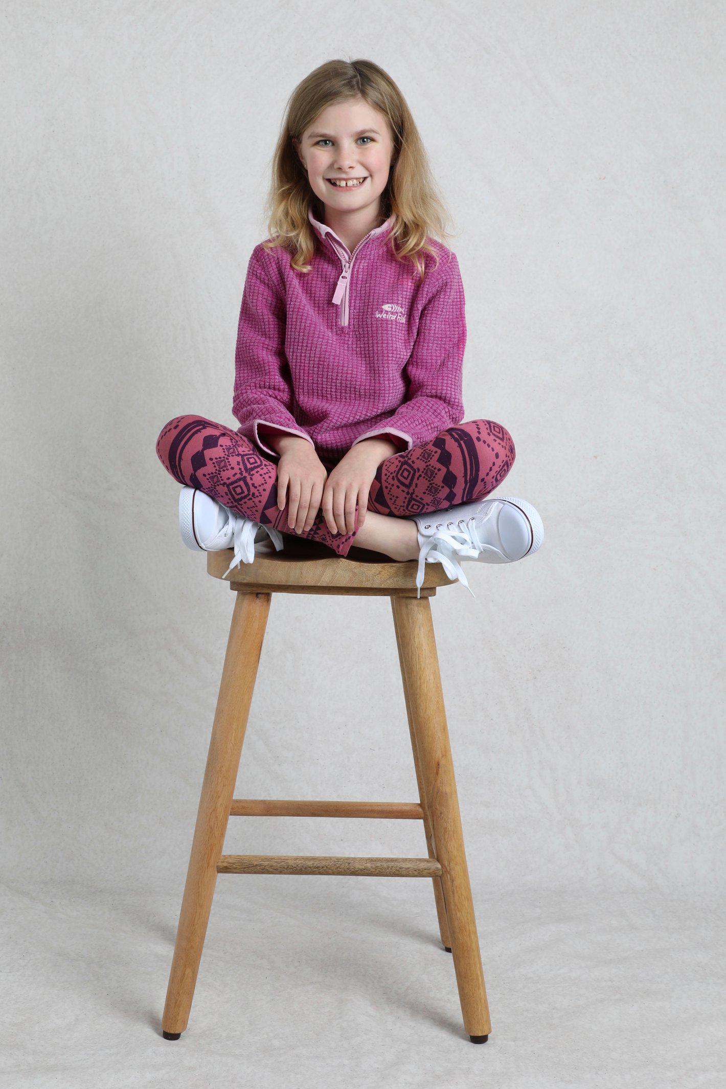 Weird Fish Archie Unisex Kids Eco 1/4 Zip Grid Fleece - Picture 17 of 39
