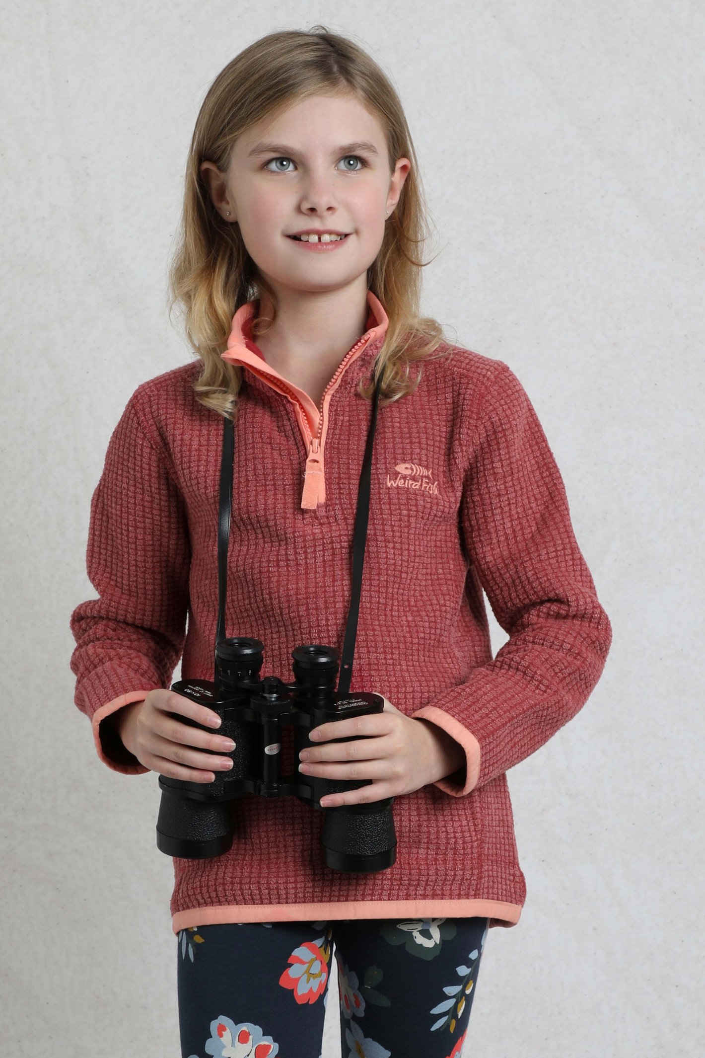 Weird Fish Archie Unisex Kids Eco 1/4 Zip Grid Fleece - Picture 27 of 39
