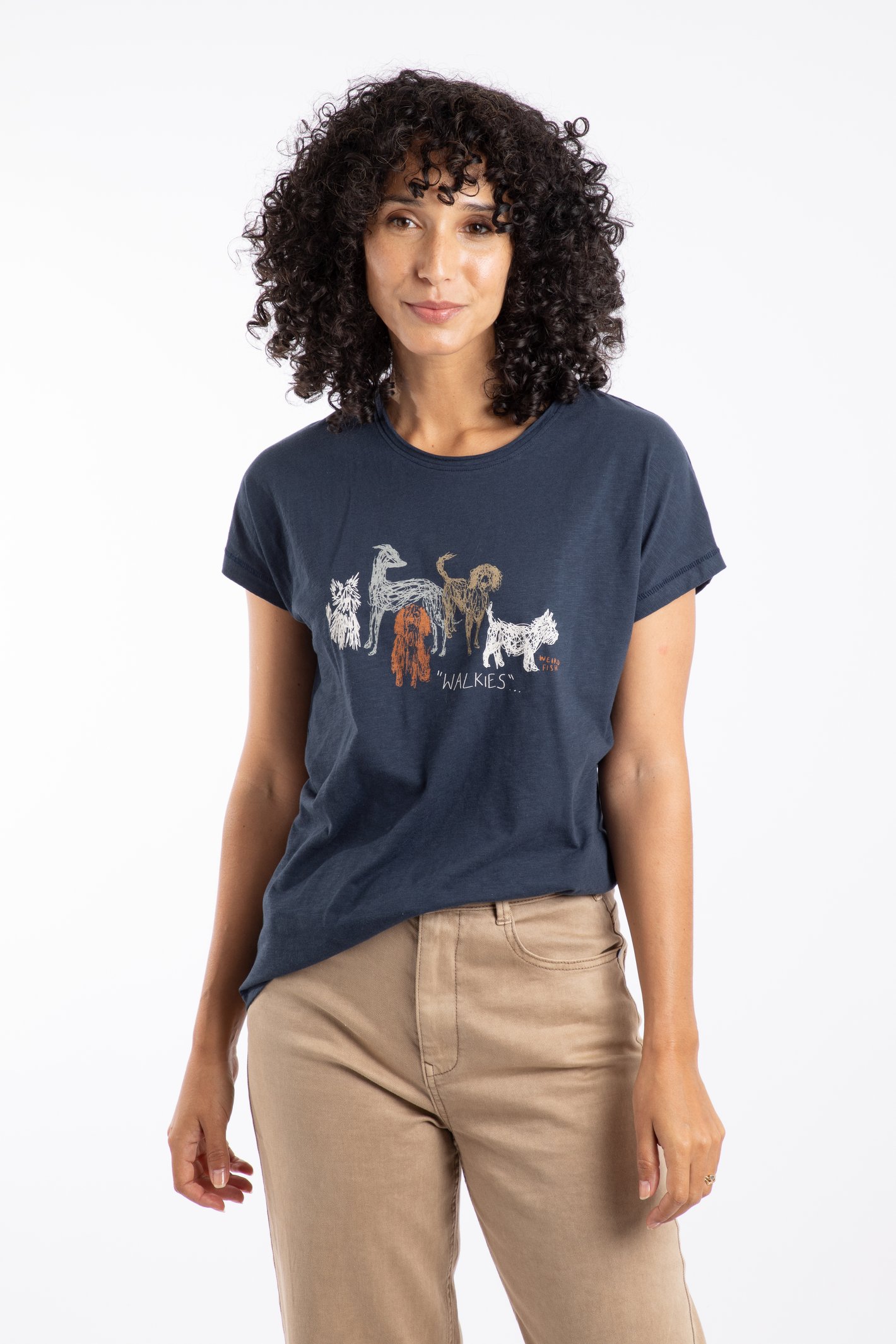 Weird Fish Walkies Organic Cotton Slub T-Shirt - Picture 9 of 15