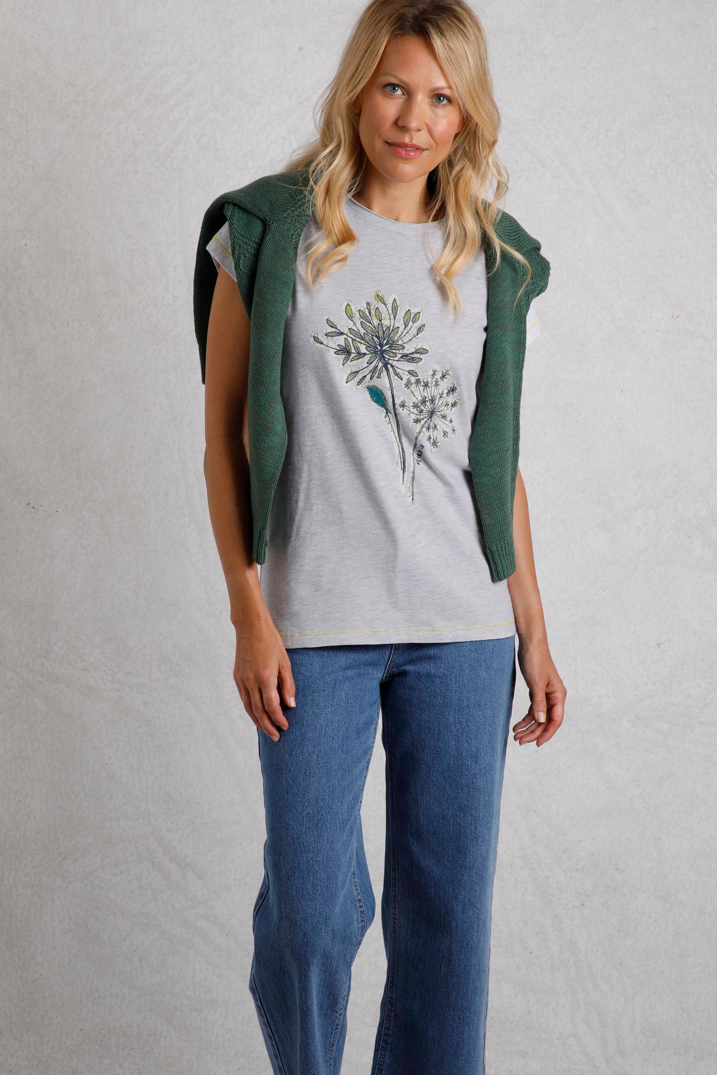Weird Fish Seedheads Front Print Organic Cotton T-Shirt - Picture 8 of 15
