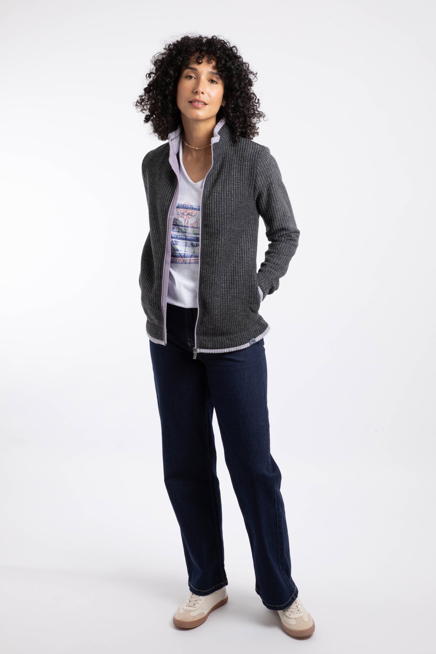 Weird Fish Ariana Eco Full Zip Grid Fleece - Picture 47 of 51