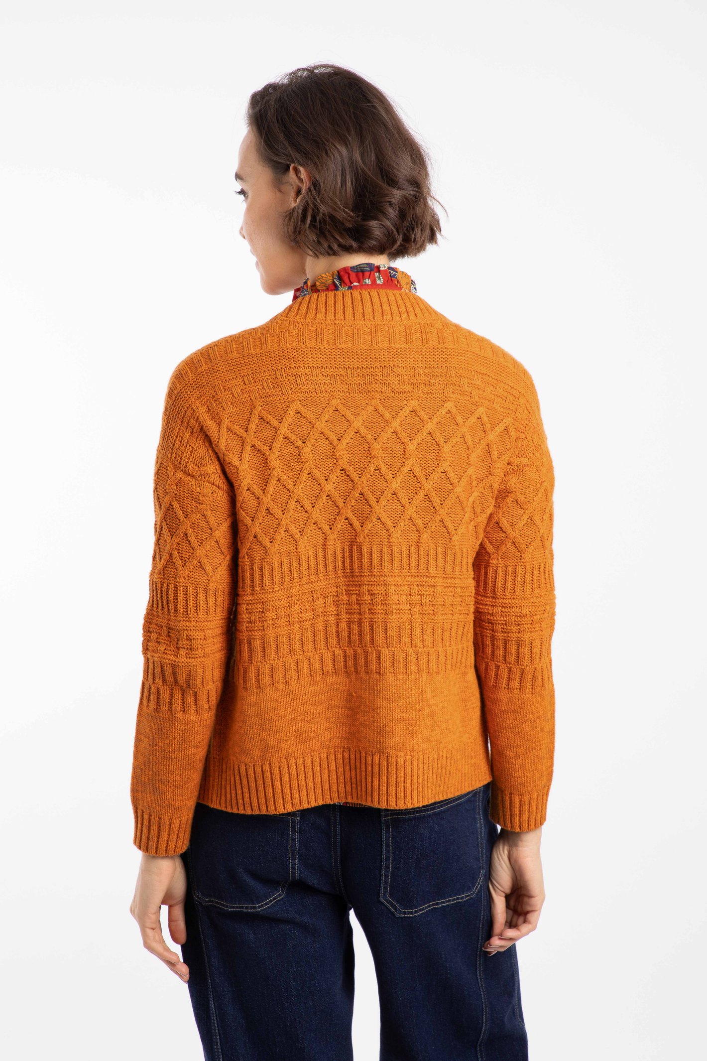 Weird Fish Amiens Eco Mixed Stitch Cardigan - Picture 12 of 17