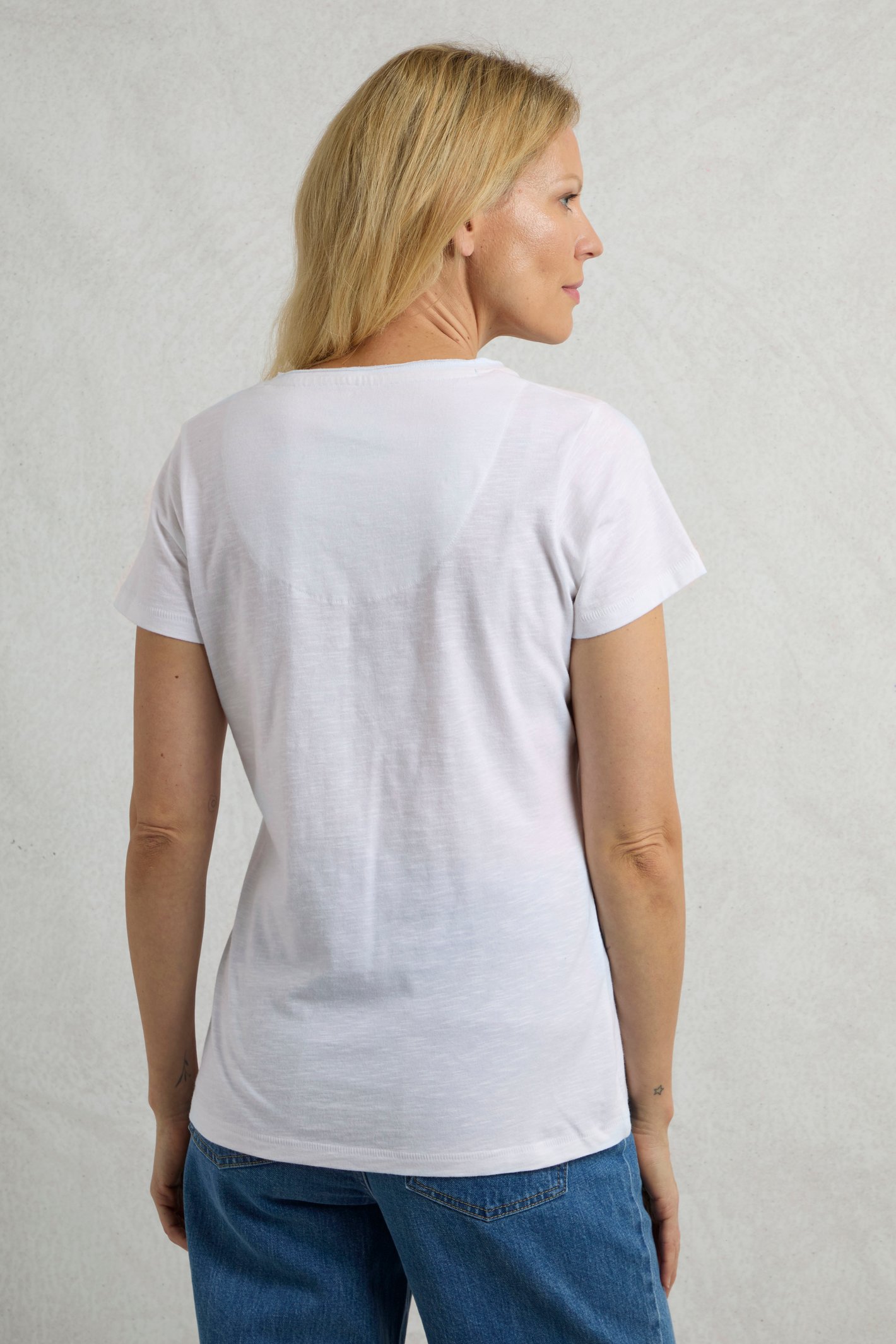 Weird Fish No Rain No Flowers Organic Cotton Slub Pocket T-Shirt - Picture 10 of 14