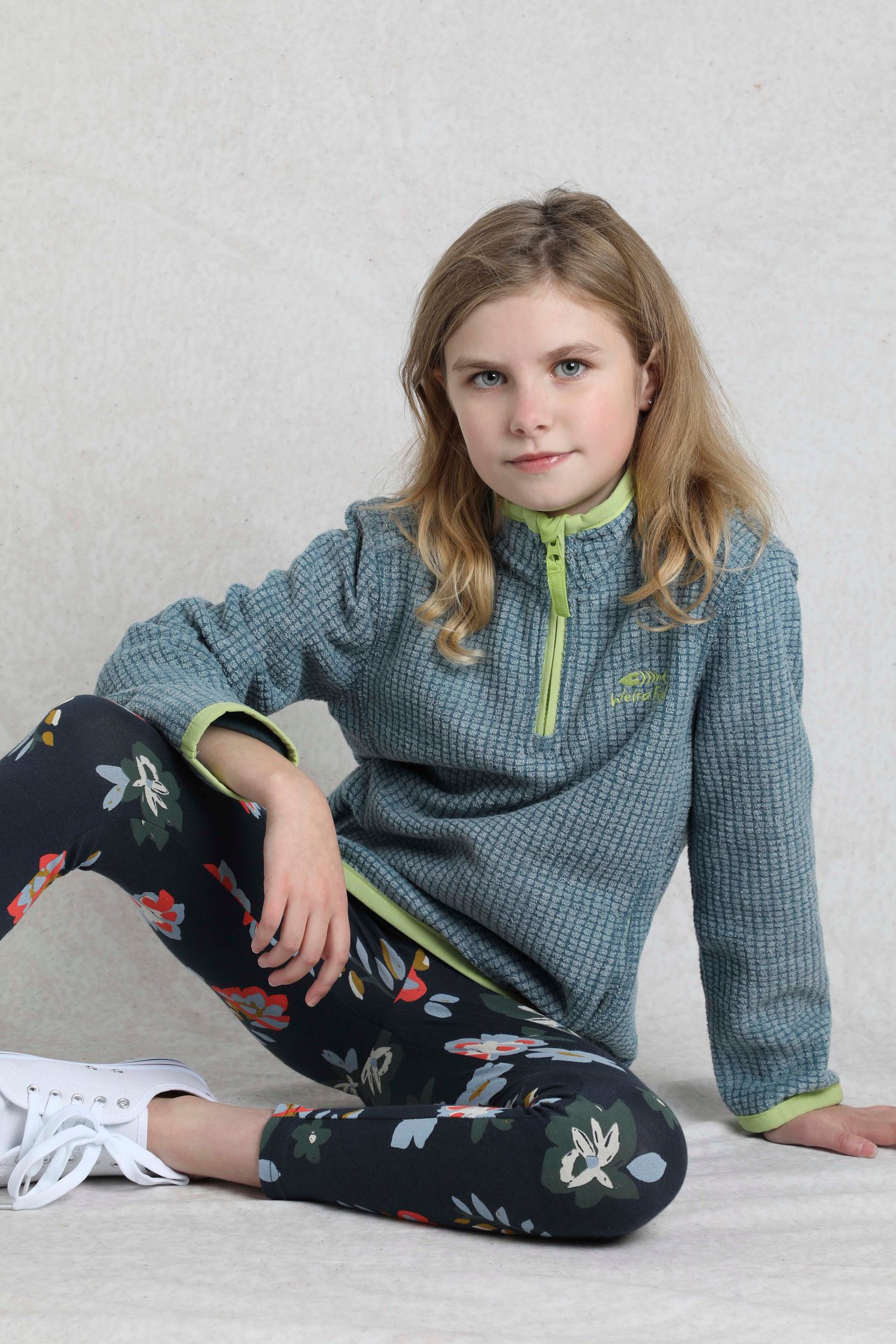 Weird Fish Archie Unisex Kids Eco 1/4 Zip Grid Fleece - Picture 32 of 39