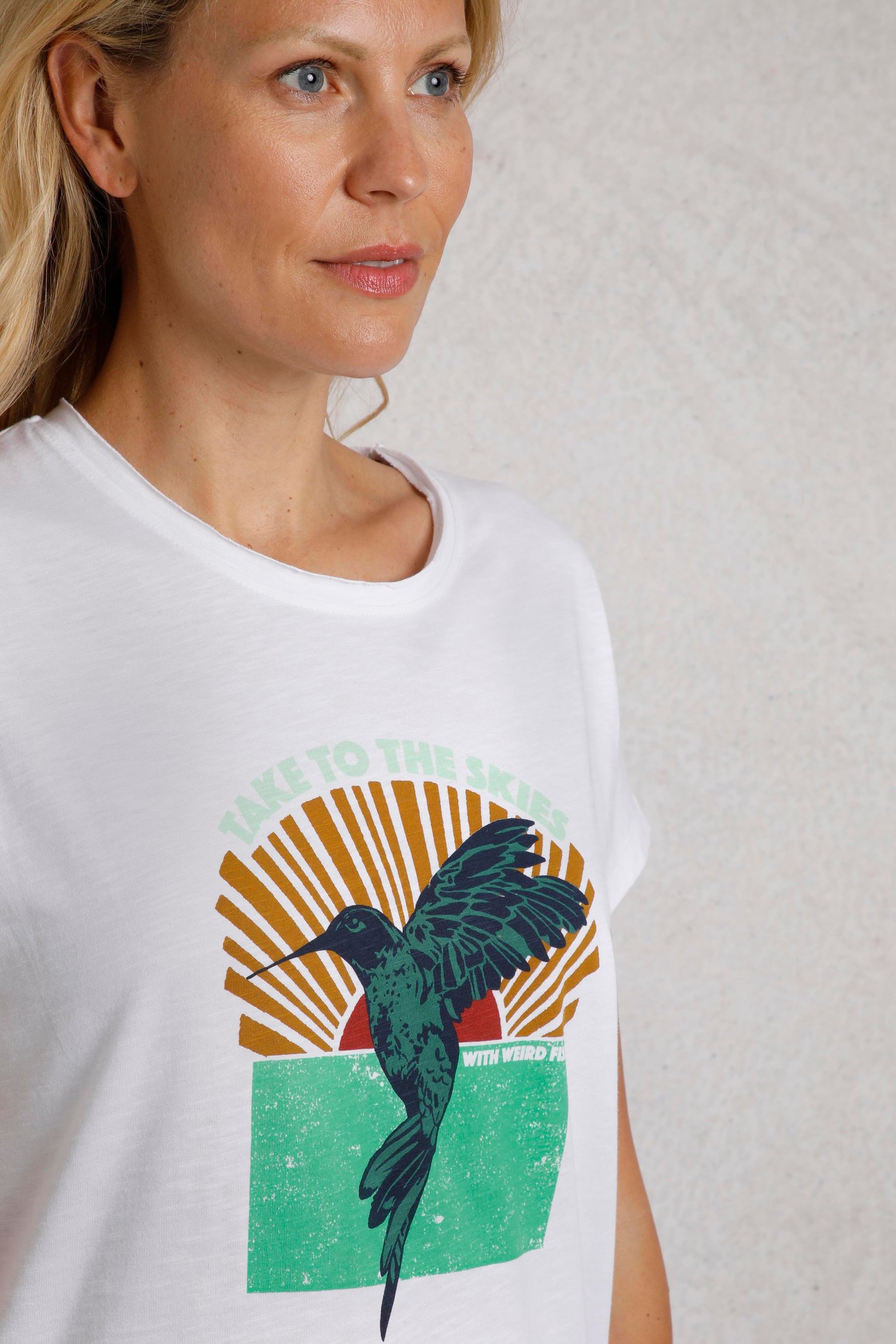 Weird Fish Fly Free Organic Cotton Slub Graphic T-Shirt - Picture 12 of 14
