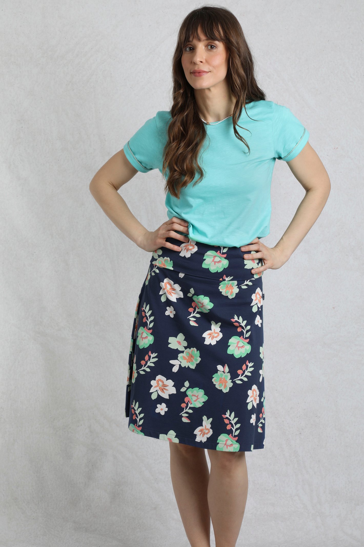 Weird Fish Malmo Printed Jersey Skirt - Picture 8 of 14