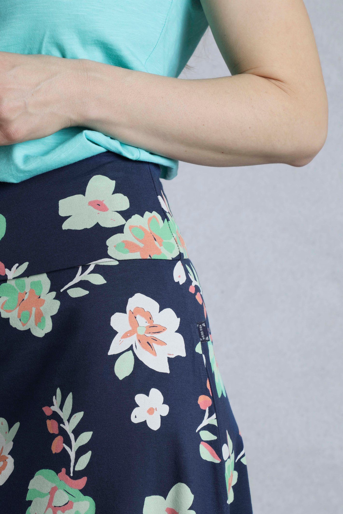 Weird Fish Malmo Printed Jersey Skirt - Picture 12 of 14