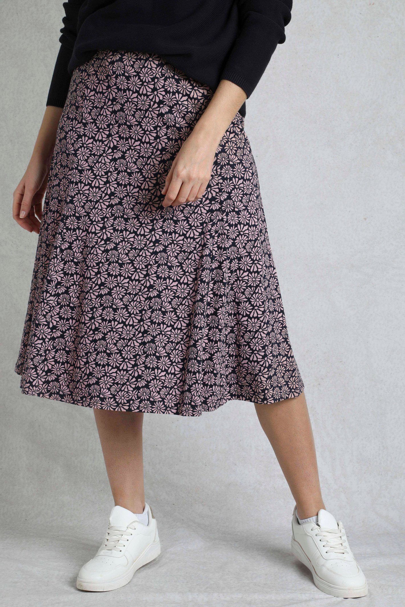 Weird Fish Romaro Printed Jersey Midi Skirt - Picture 11 of 14