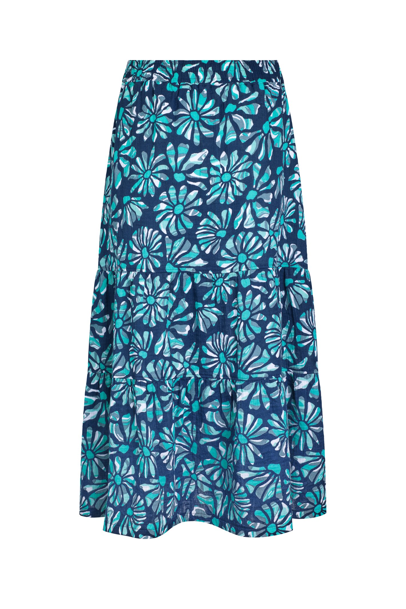 Weird Fish Harini Organic Cotton Double Cloth Printed Midi Skirt - Picture 13 of 14