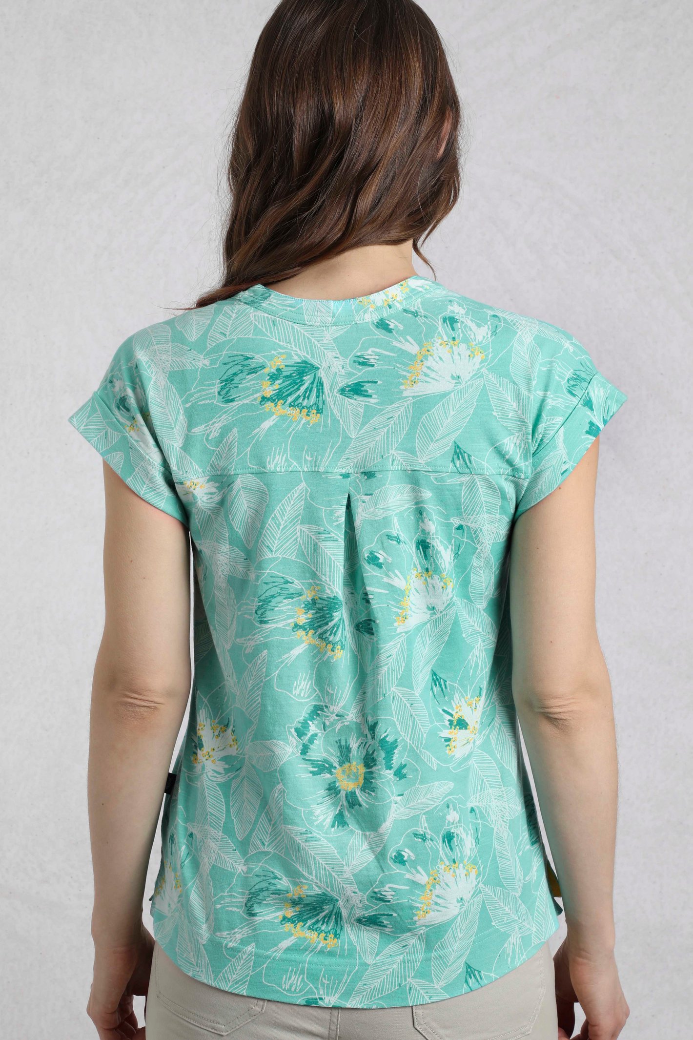 Weird Fish Alia Organic Cotton Printed Jersey Top - Picture 11 of 39
