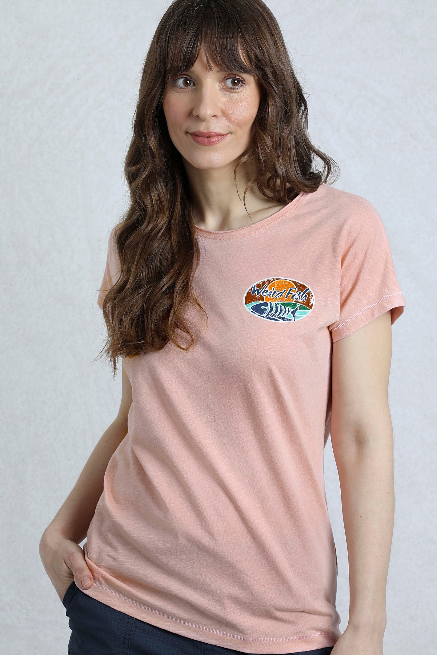Weird Fish Seashore Organic Cotton Back Print Graphic T-Shirt - Picture 8 of 15