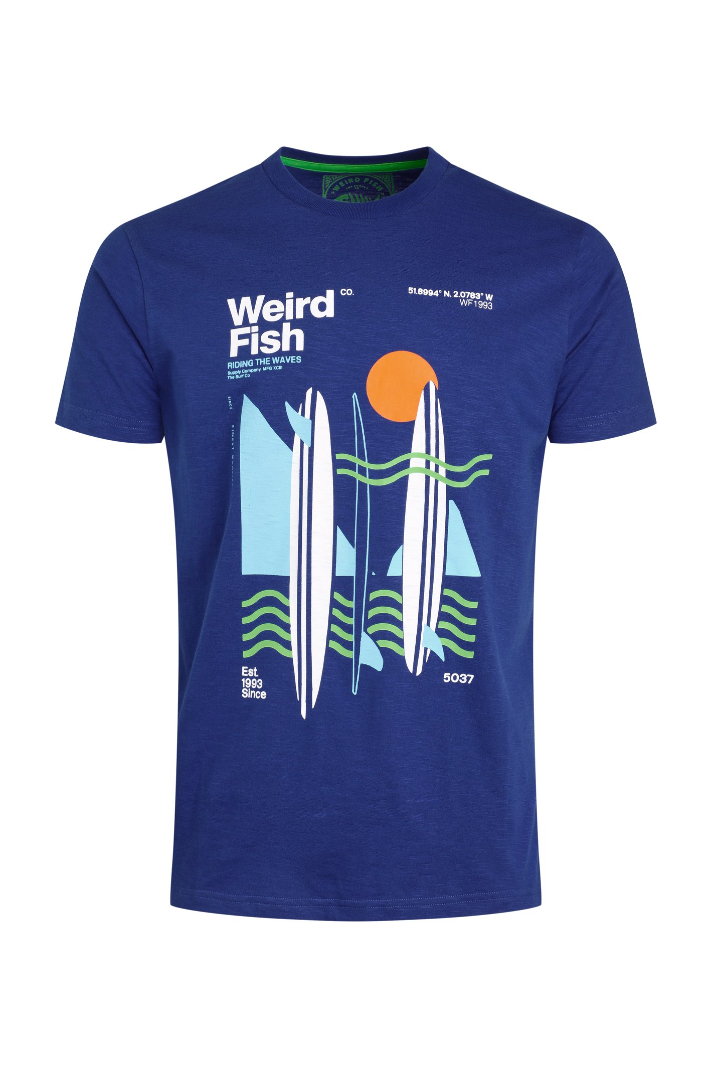 Weird Fish Coordinates Eco Front Print Graphic T-Shirt - Picture 15 of 20