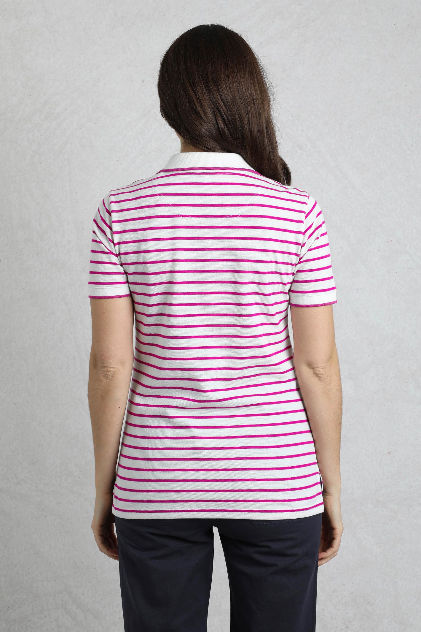 Weird Fish Janely Organic Cotton Striped Pique Polo - Picture 12 of 18