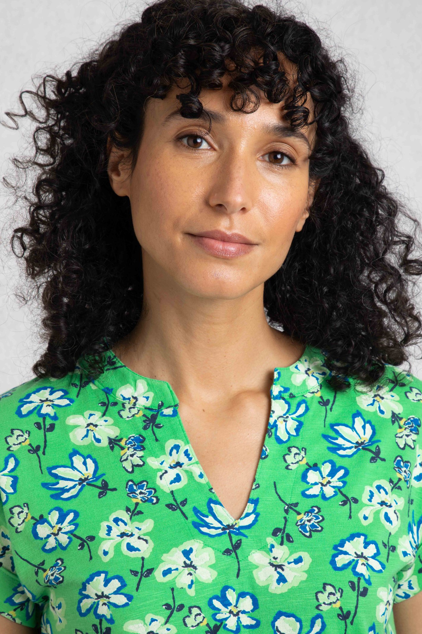 Weird Fish Alia Organic Cotton Printed Jersey Top - Picture 36 of 39