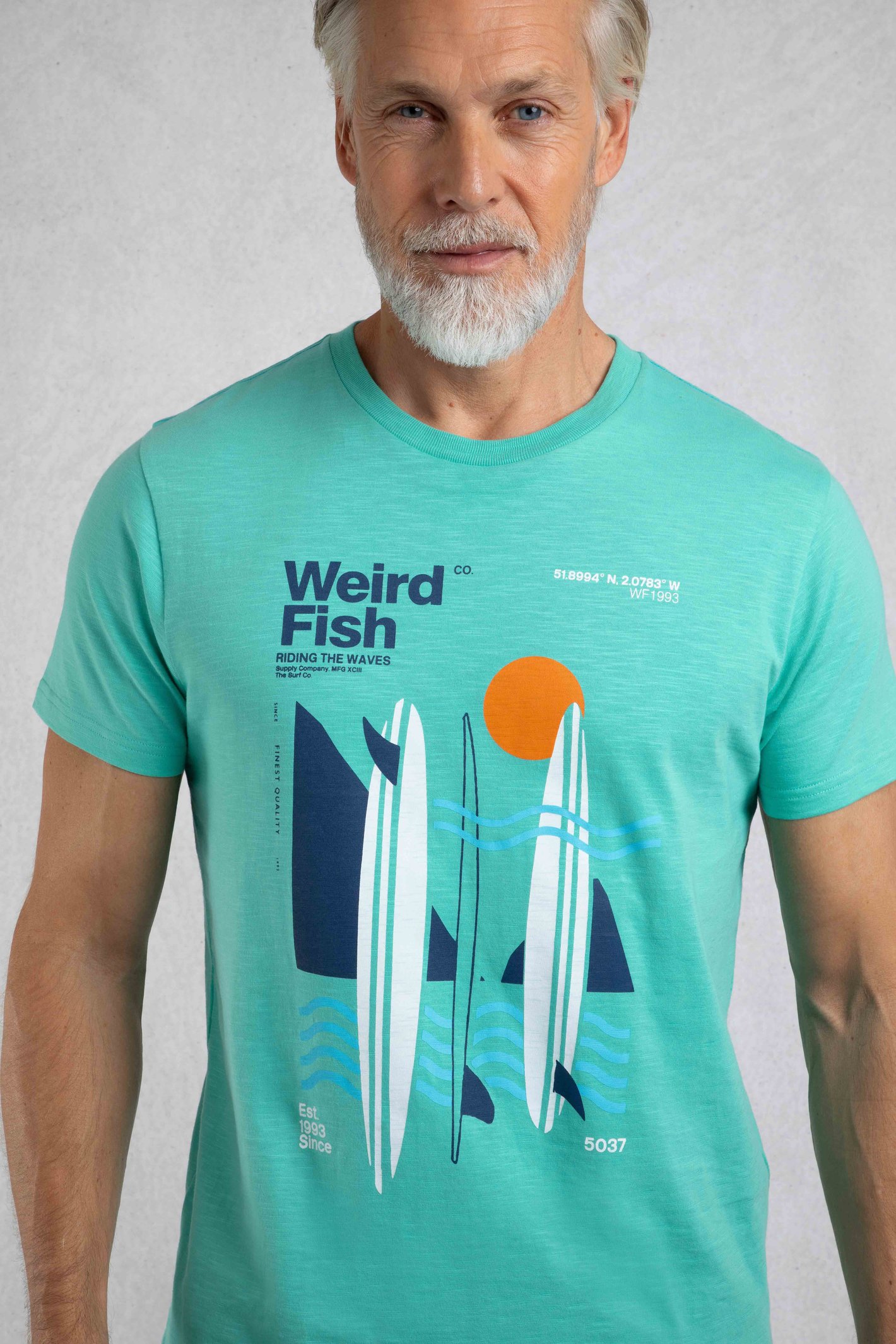 Weird Fish Coordinates Eco Front Print Graphic T-Shirt - Picture 11 of 20