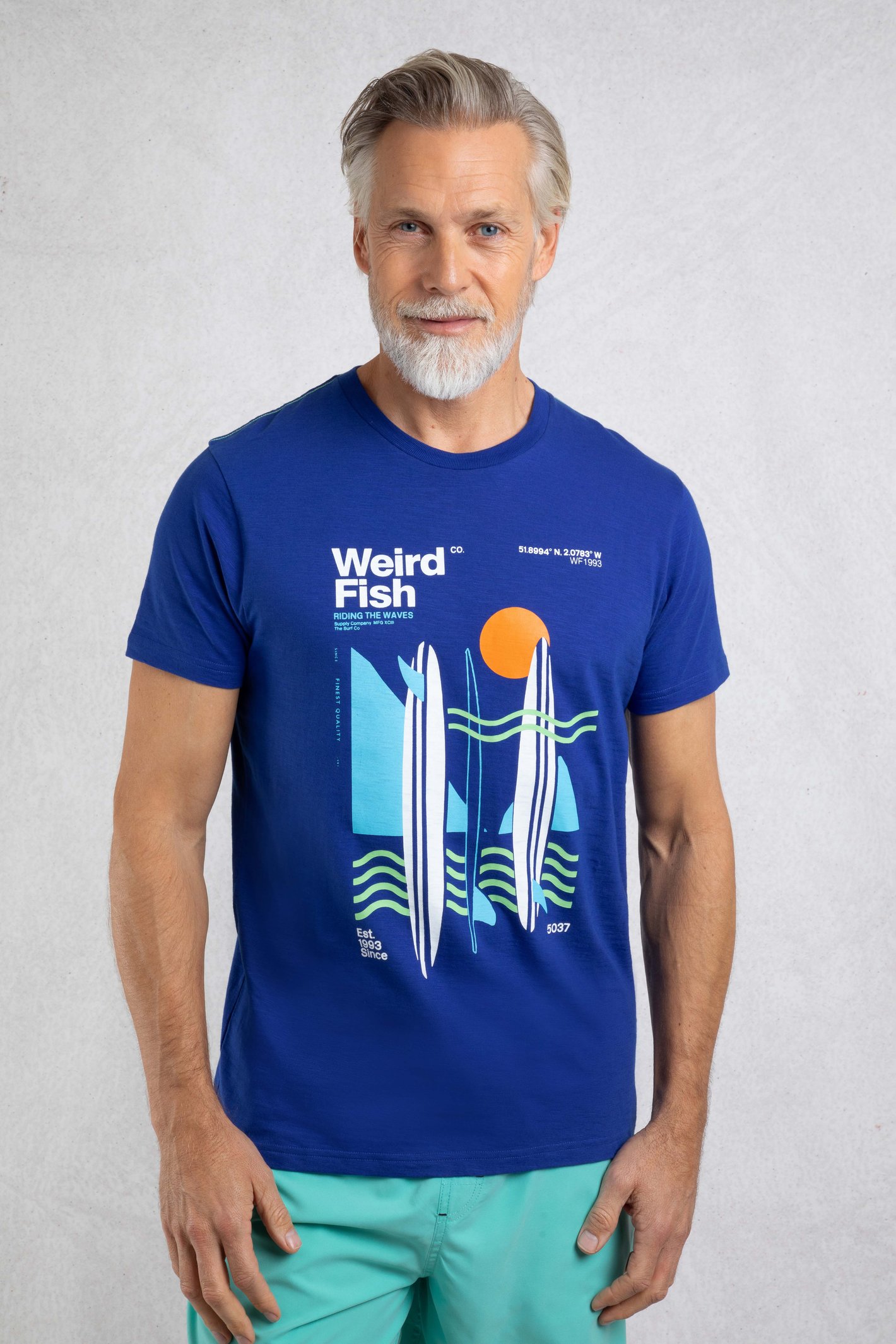 Weird Fish Coordinates Eco Front Print Graphic T-Shirt - Picture 18 of 20