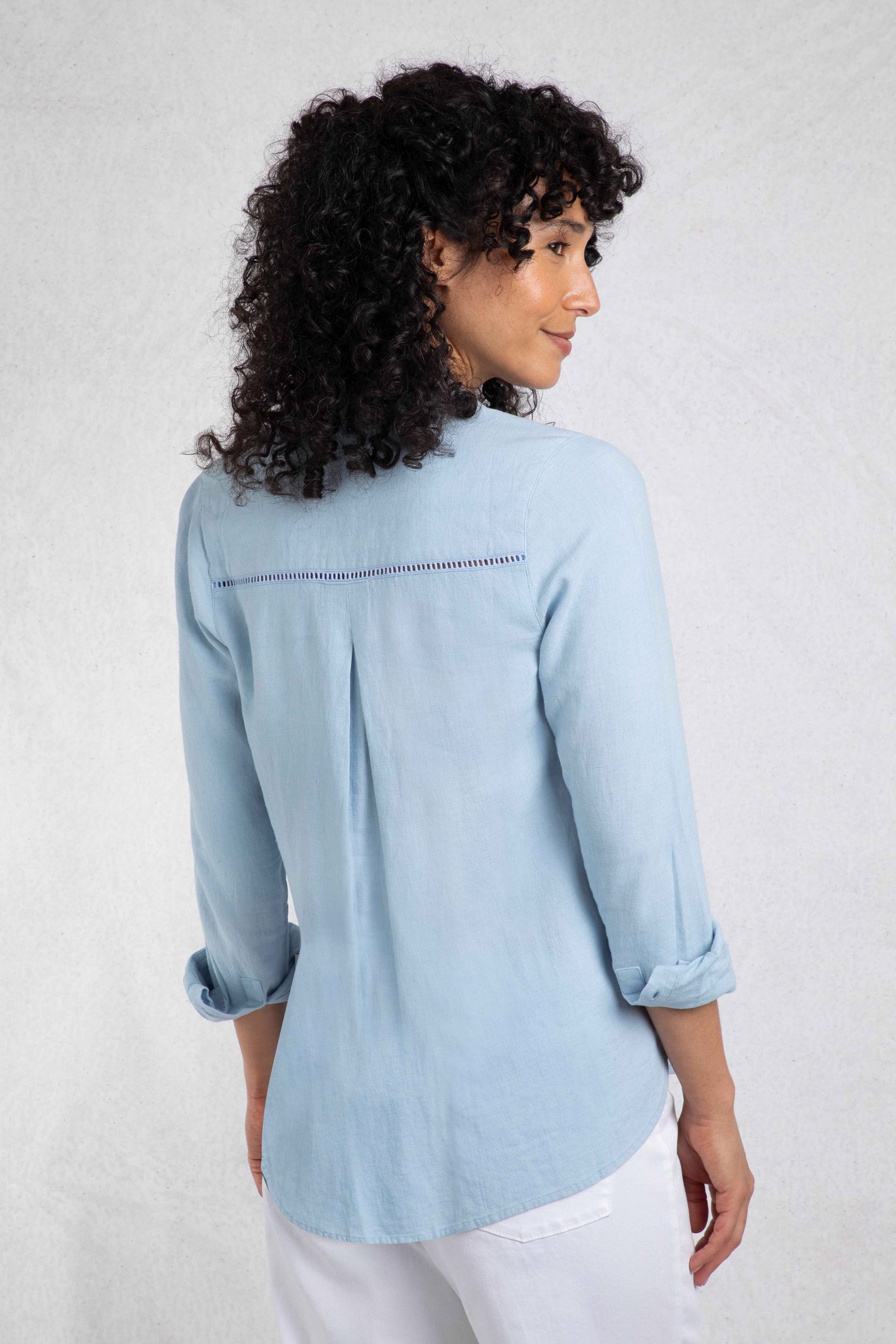 Weird Fish Layla Linen Rich Long Sleeve Shirt - Picture 13 of 17