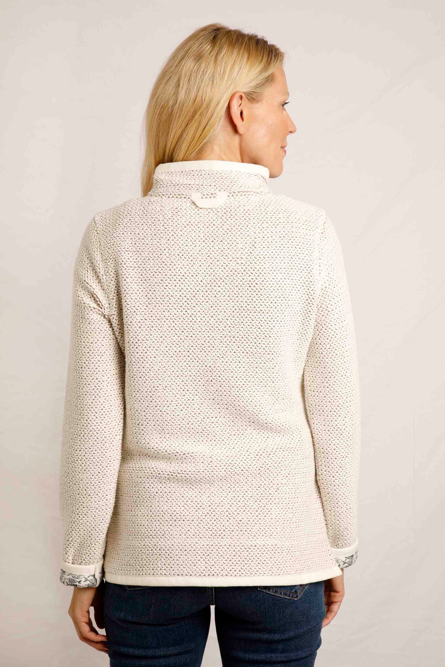 Weird Fish Aria 1/4 Zip Eco Macaroni Sweatshirt - Picture 7 of 22