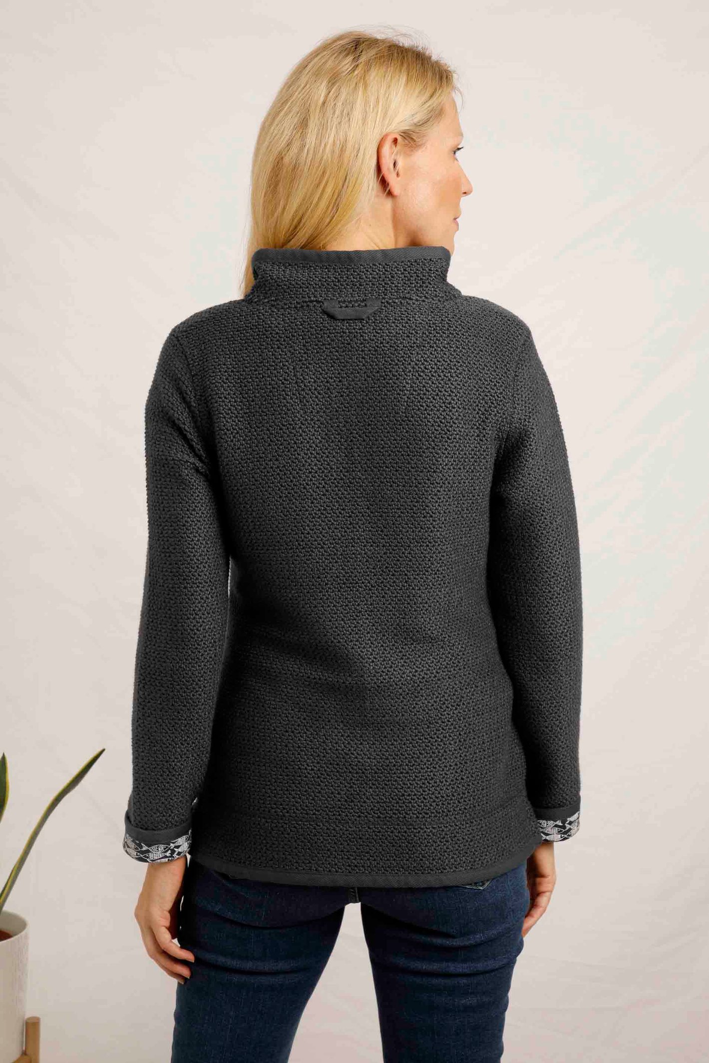 Weird Fish Aria 1/4 Zip Eco Macaroni Sweatshirt - Picture 16 of 22