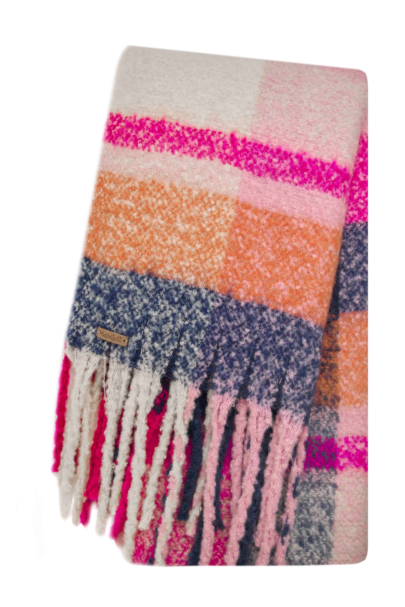 weird fish austell eco cosy scarf magenta size one