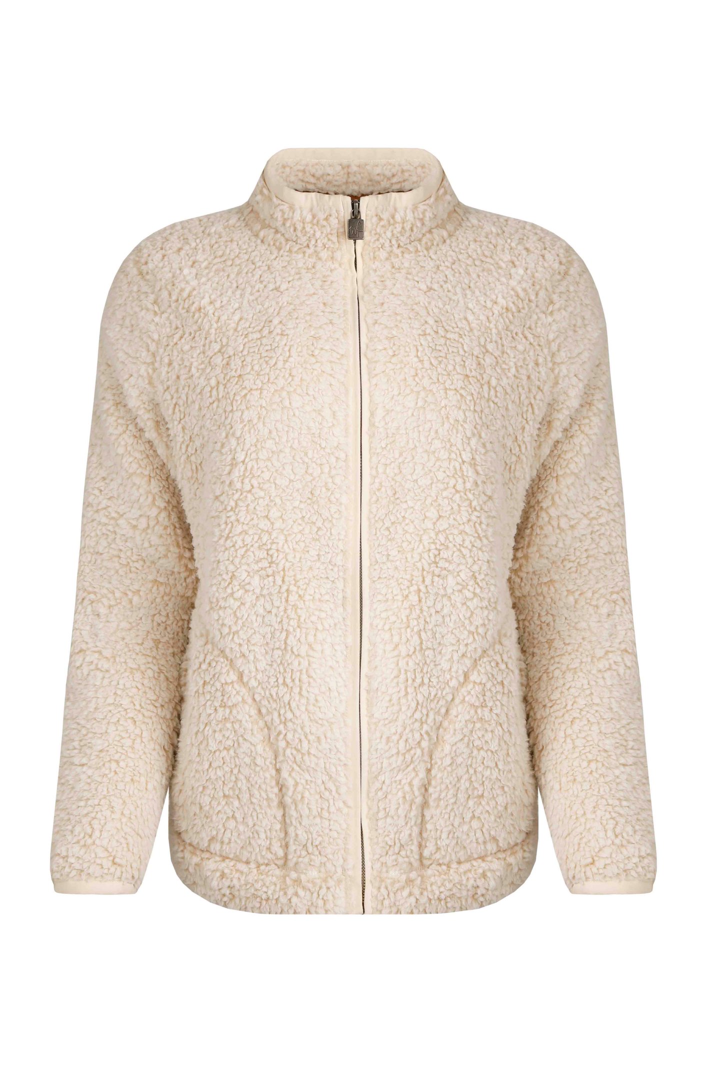 Weird Fish Delilah Cosy Full Zip Fleece Oyster Size 10