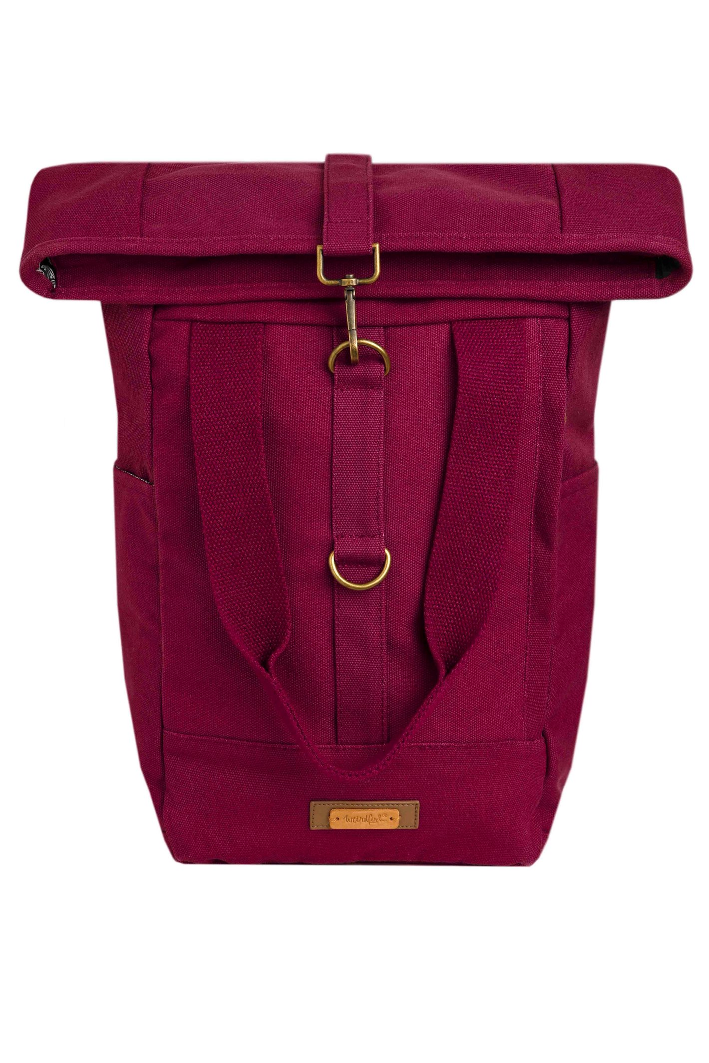 Weird Fish Pottern Washed Canvas Backpack Mulberry Size ONE