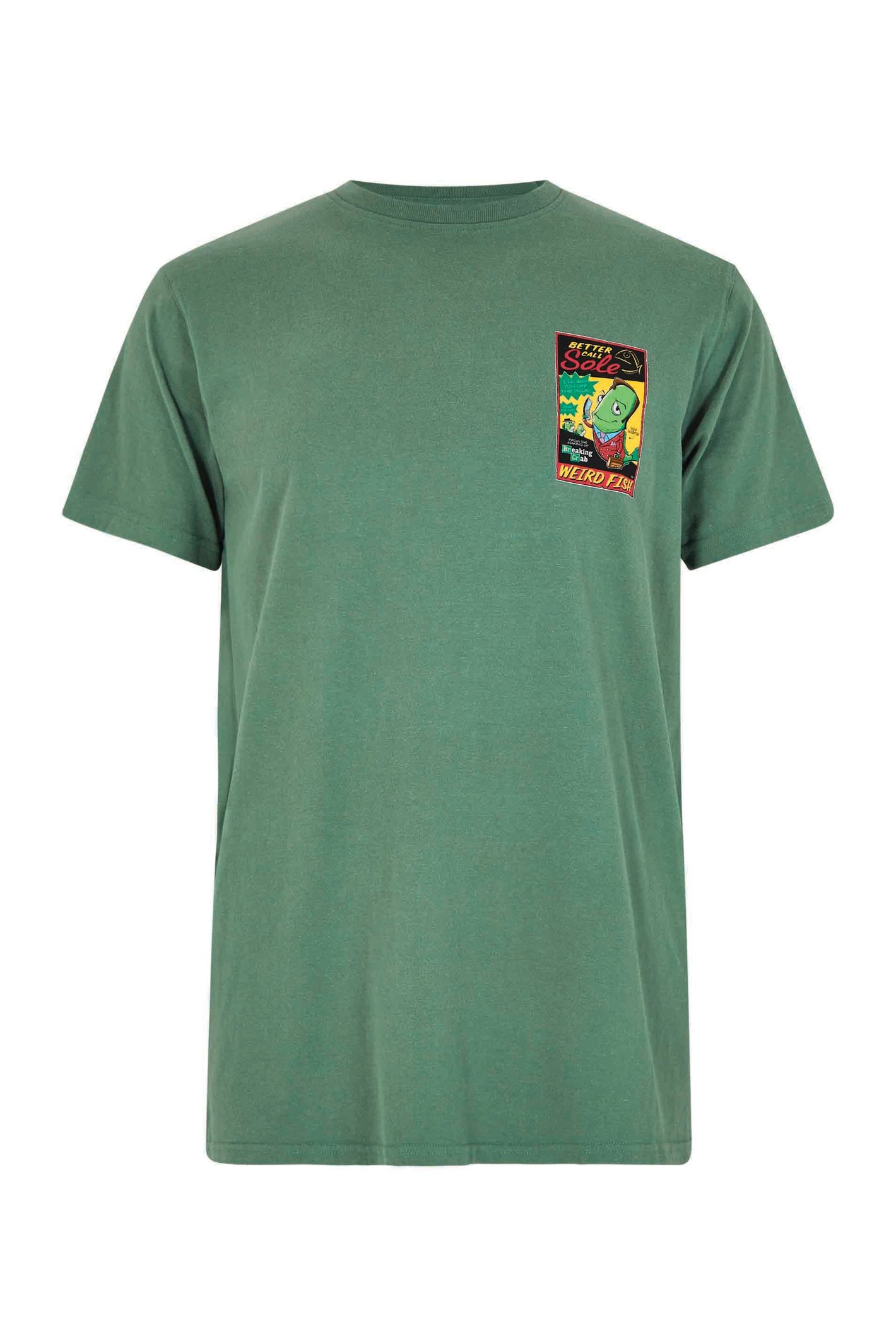 Weird Fish Call Sole Artist T-Shirt Dusky Green Size M