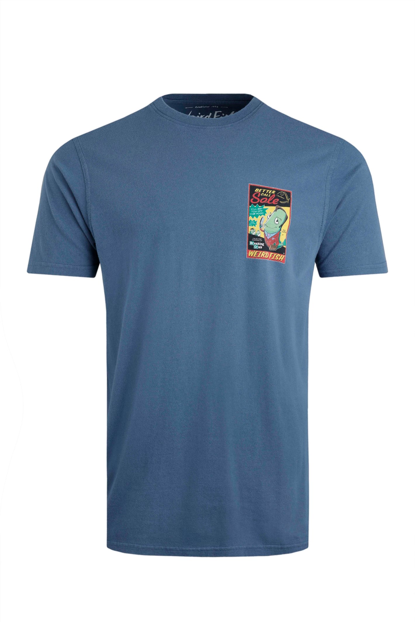Weird Fish Call Sole Artist T-Shirt Ensign Blue Size 5XL