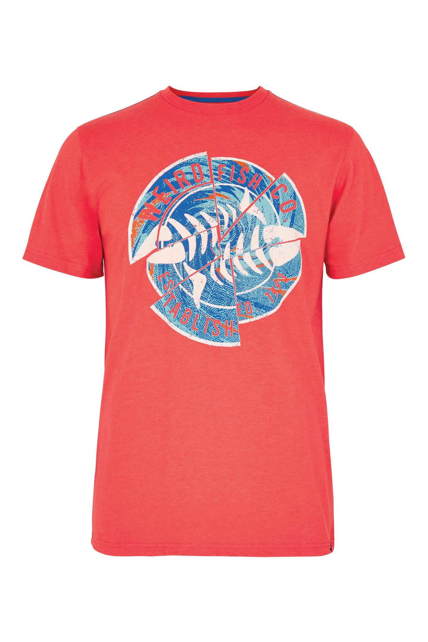 Weird Fish Vortex Eco Graphic T-Shirt Radical Red Size M