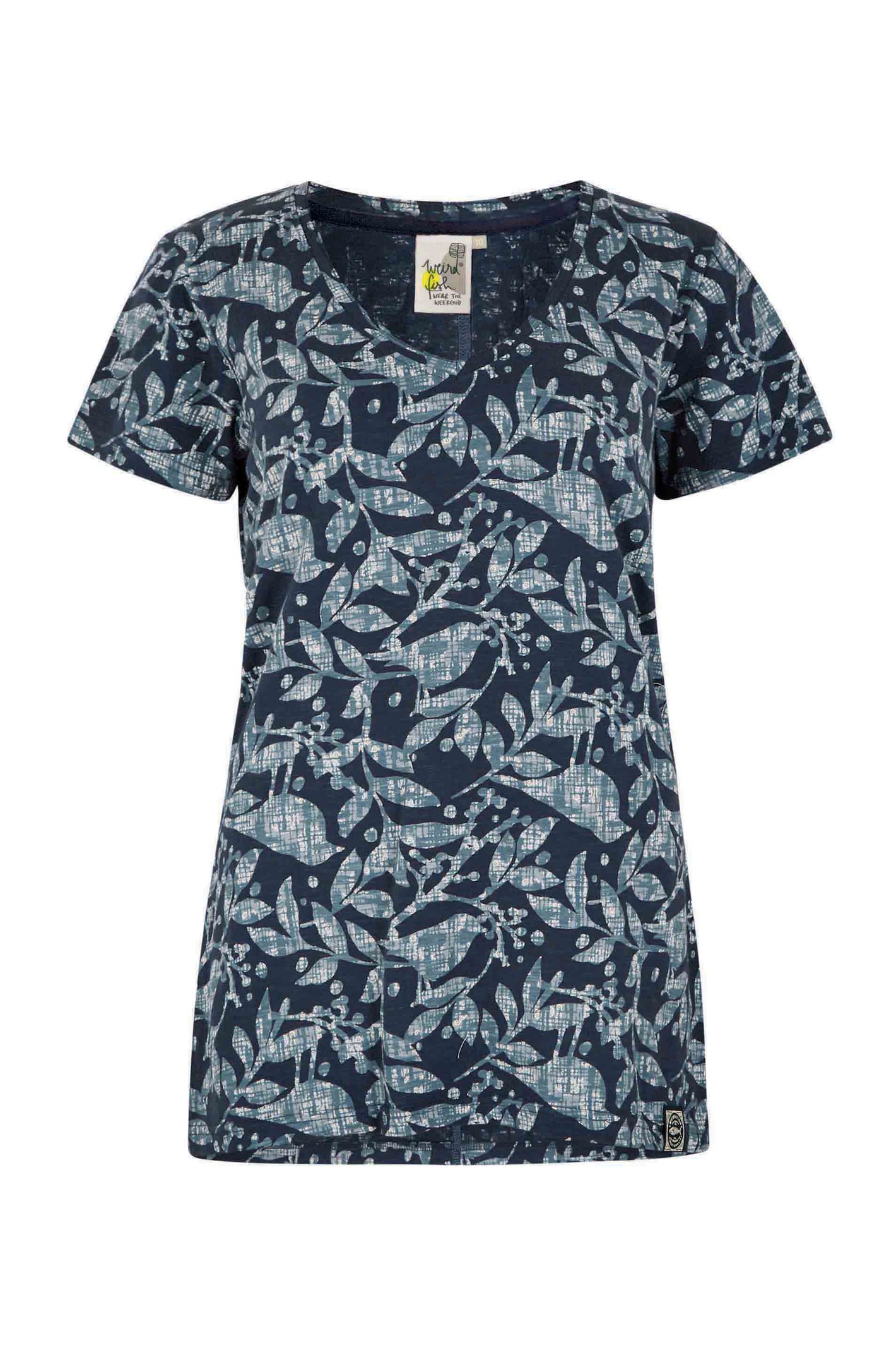 Weird Fish Merica Organic Cotton Printed Jersey T-Shirt Navy Size 8