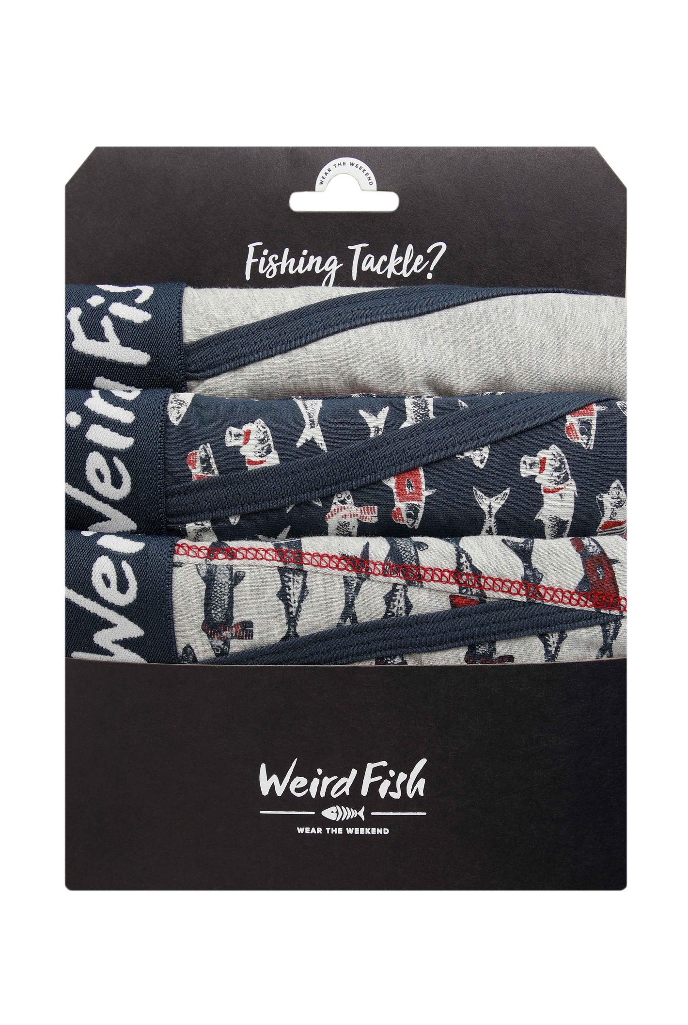 Weird Fish Ashridge Boxer Shorts 3 Pack Grey Marl Size 2XL