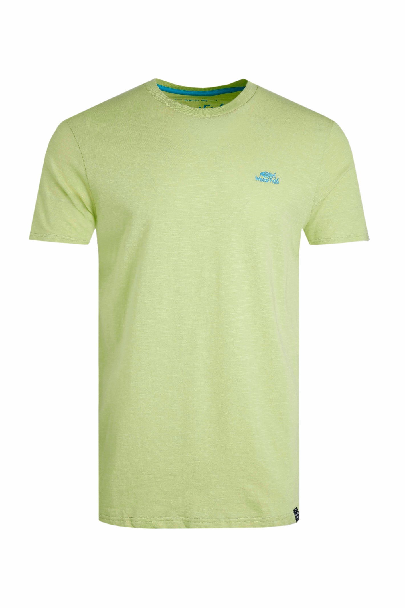Weird Fish Fished Organic Cotton Branded T-Shirt Acid Lime Size 2XL