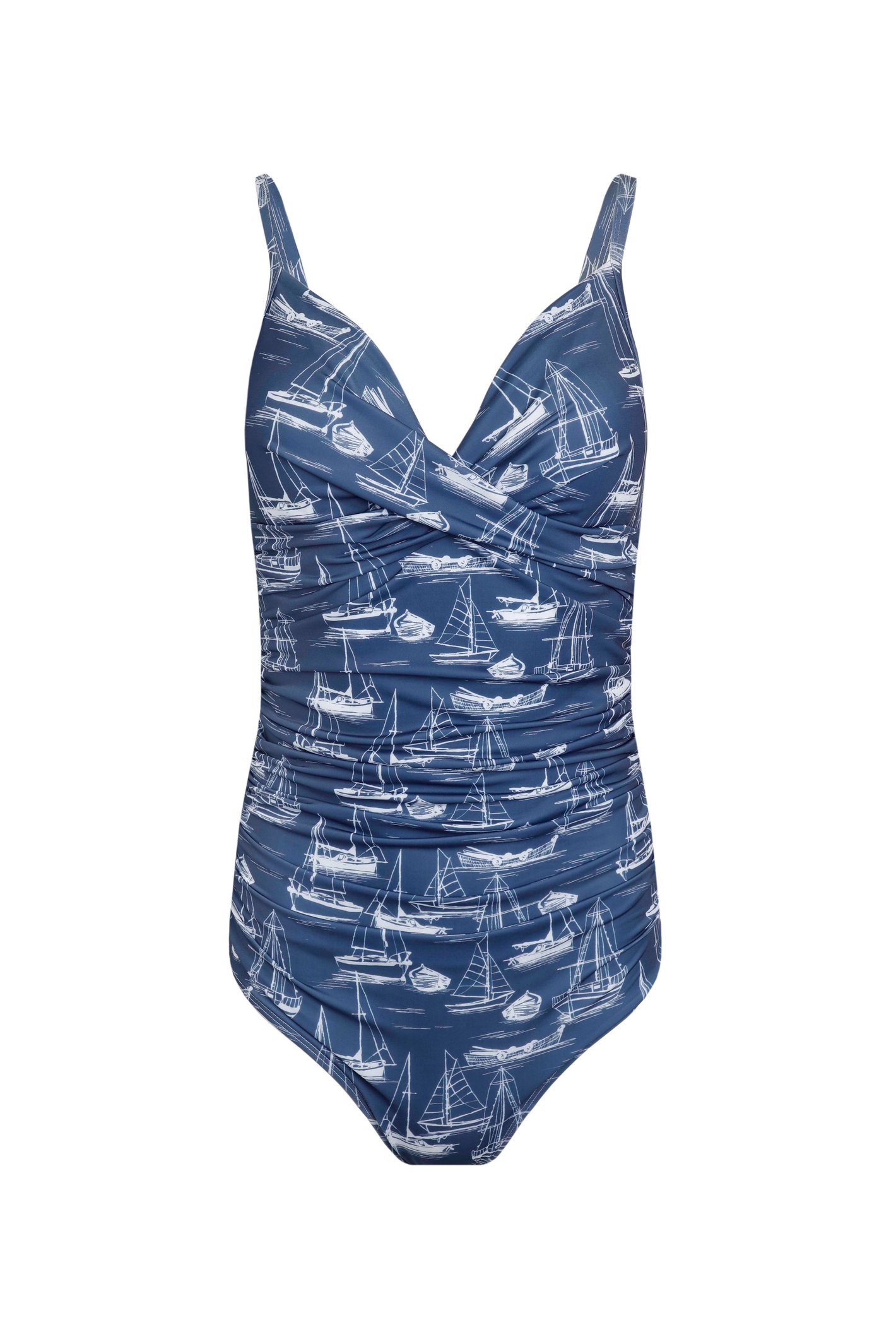 Weird Fish Penelope Eco Printed Swimsuit  Ensign Blue Size 20