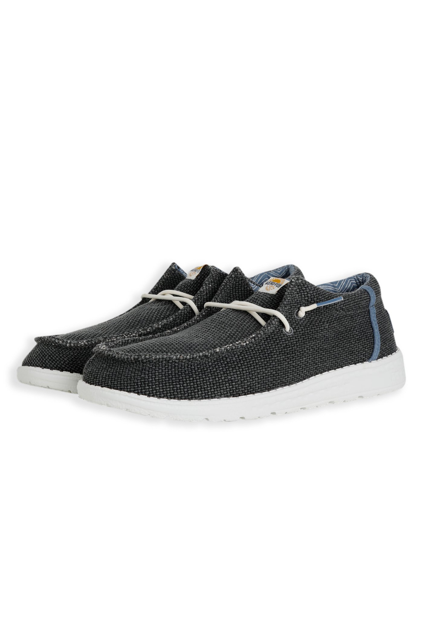 Weird Fish Danio Canvas Lace Slip On Shoes Navy Size 11