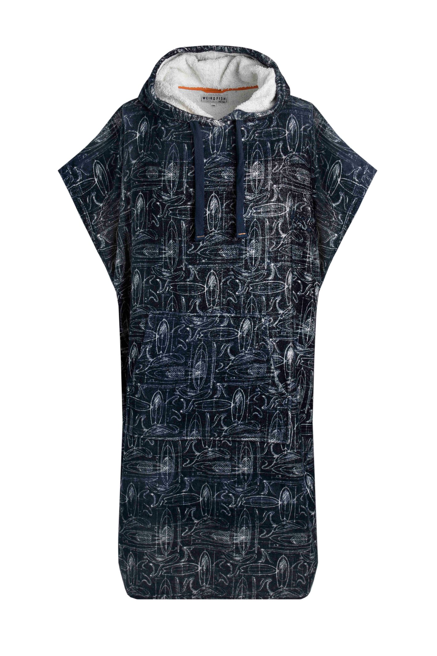 Weird Fish Darya Unisex Terry Towelling Changing Robe Dark Navy Size S/M