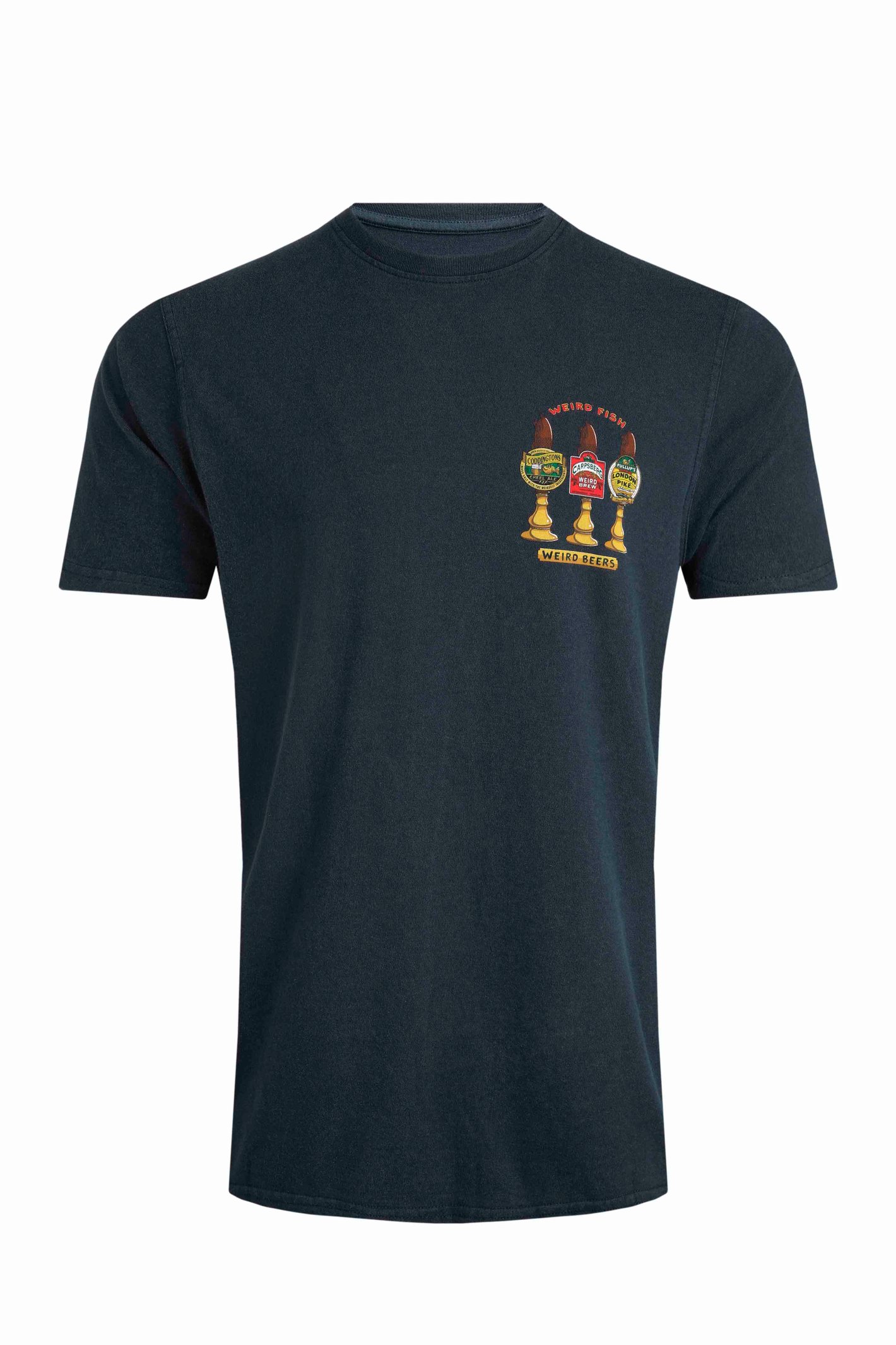 Weird Fish Weird Beers Artist T-Shirt Navy Size S
