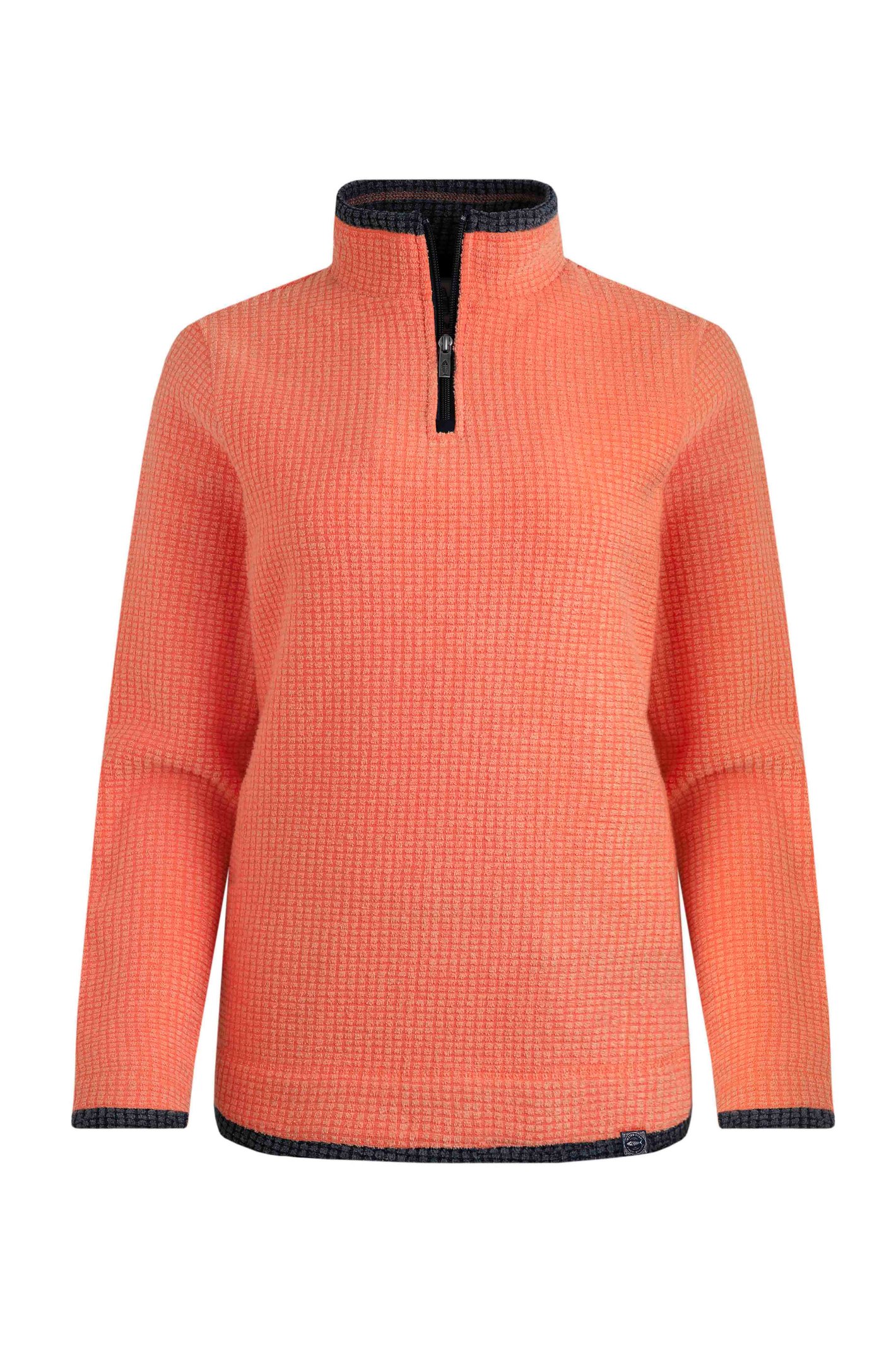 Weird Fish Beye Eco 1/4 Zip Grid Fleece Pumpkin Size 12
