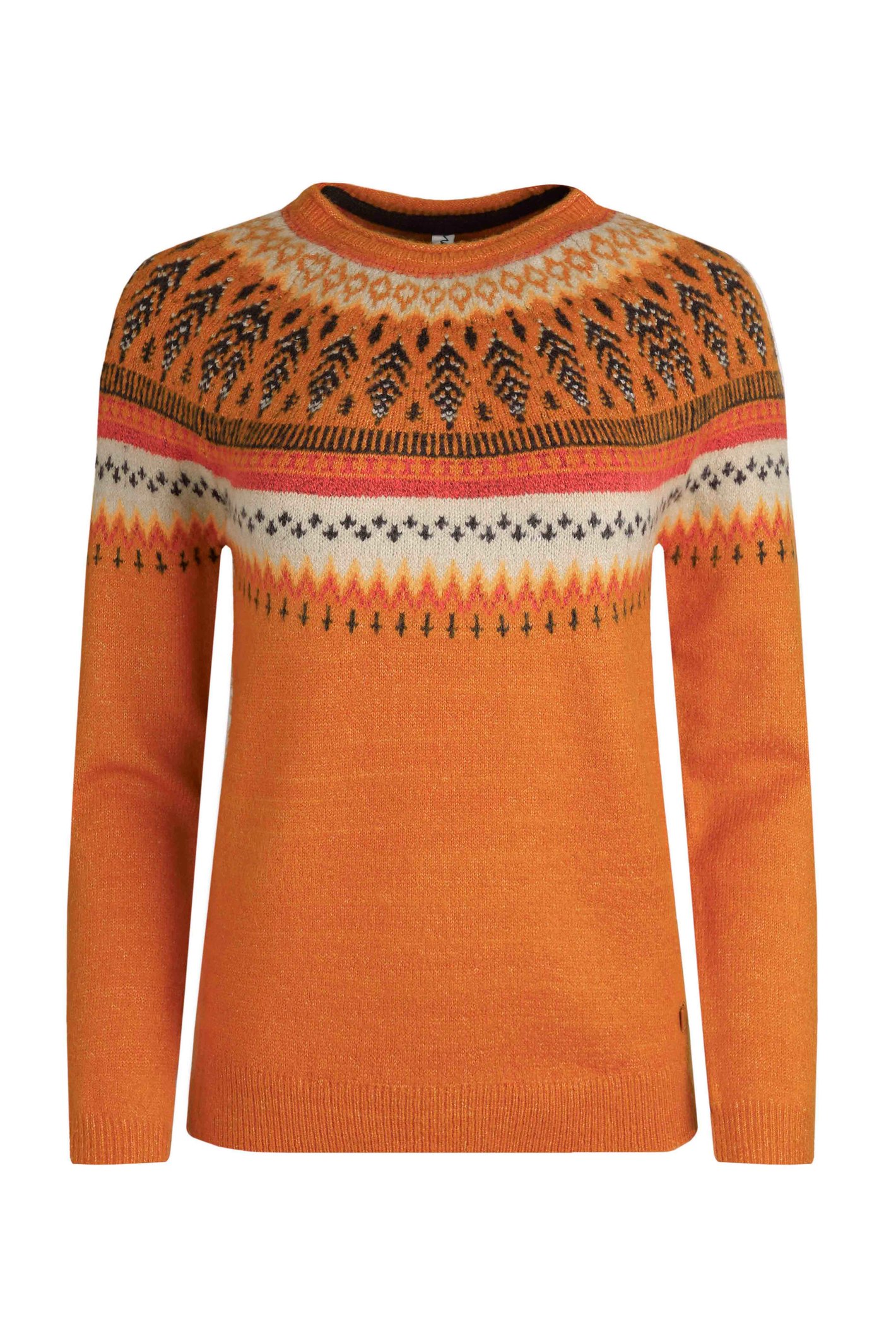 Weird Fish Lowell Fair Isle Jumper Brick Orange Size 8