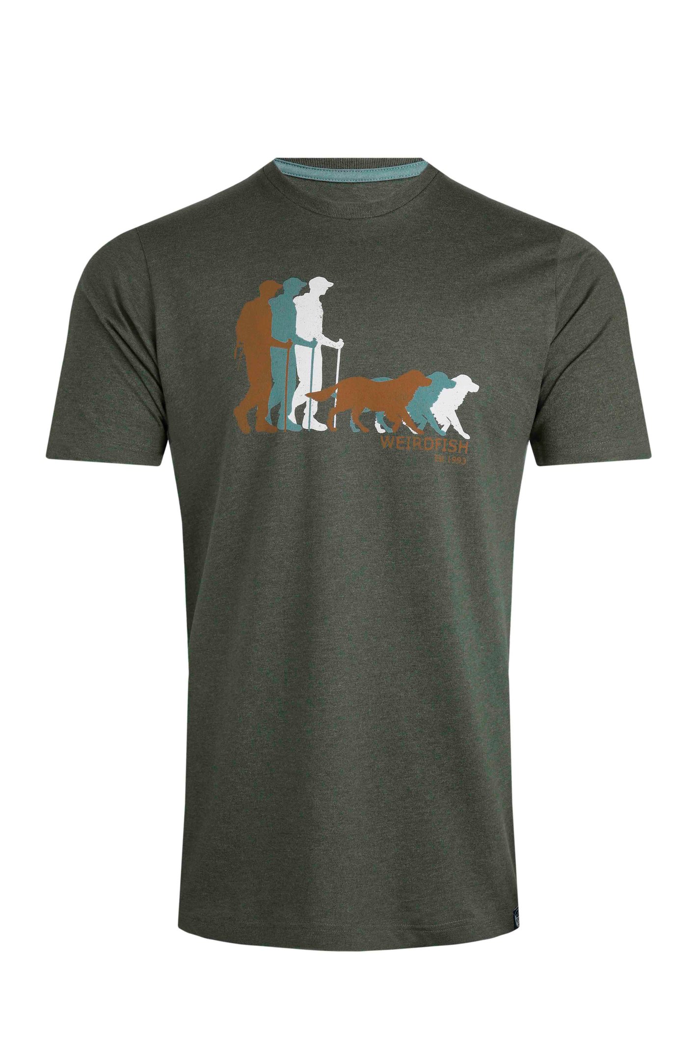 Weird Fish Man's Best Friend Eco Graphic T-Shirt Fir Green Size XL