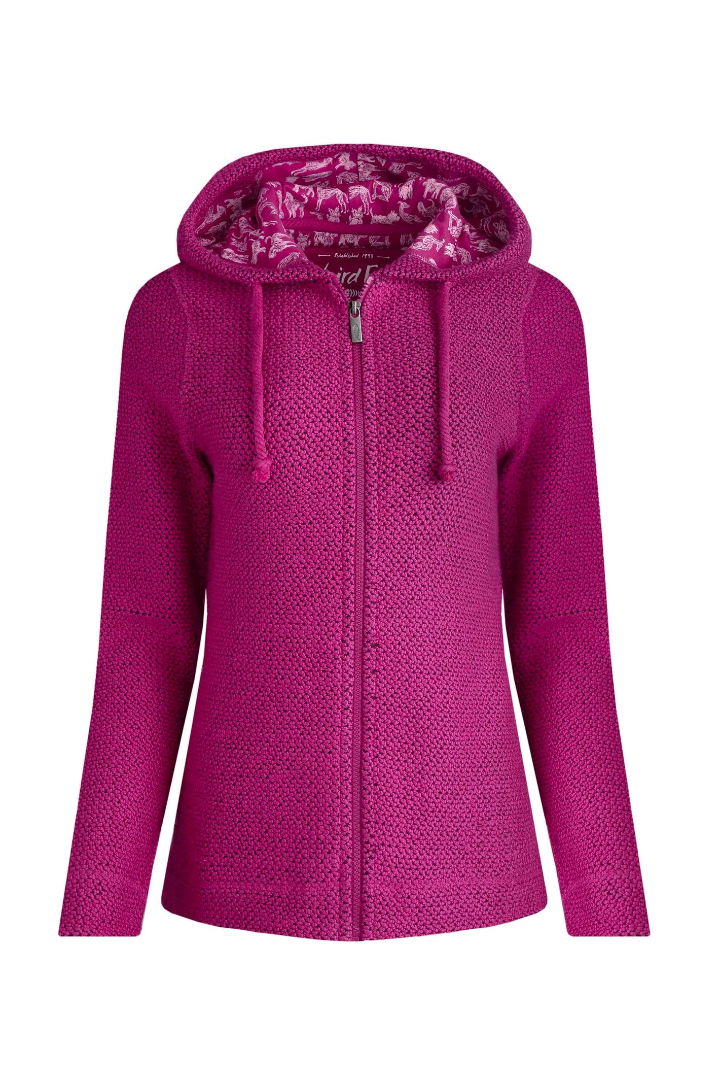 Weird Fish Chicoa Full Zip Hooded Classic Eco Macaroni Magenta Size 8