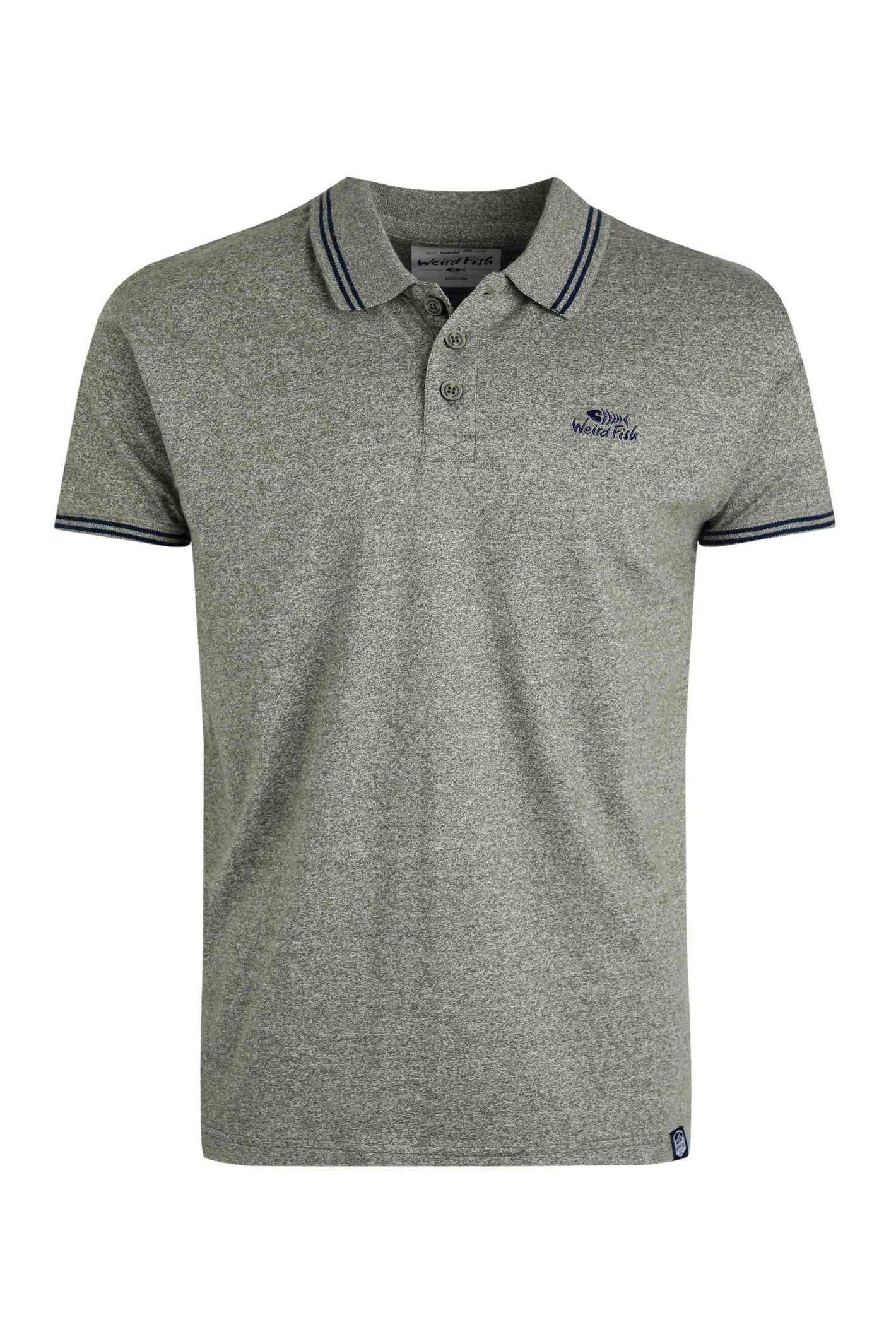 Weird Fish Portland Organic Cotton Grindle Polo Olive Green Size S