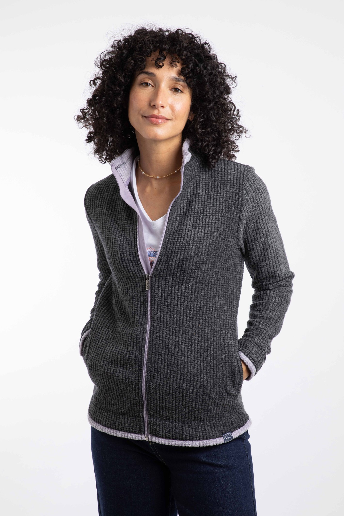 Amiens Eco Mixed Stitch Cardigan Nut | Weird Fish