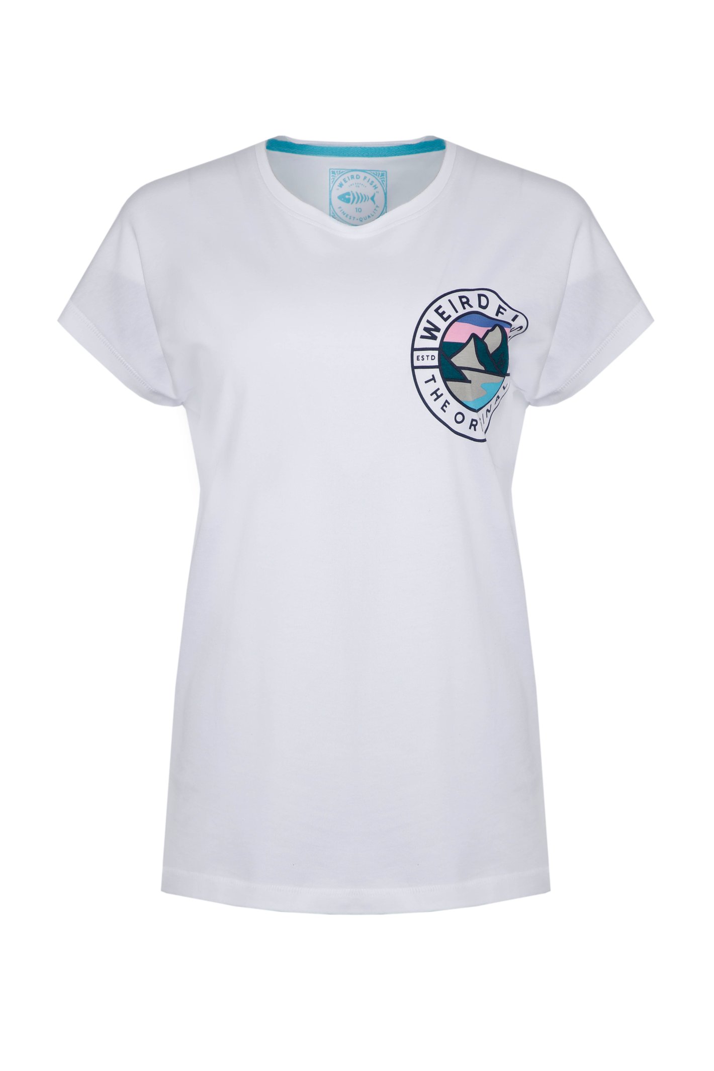 Weird Fish Summit Back Print T-Shirt White Size 12