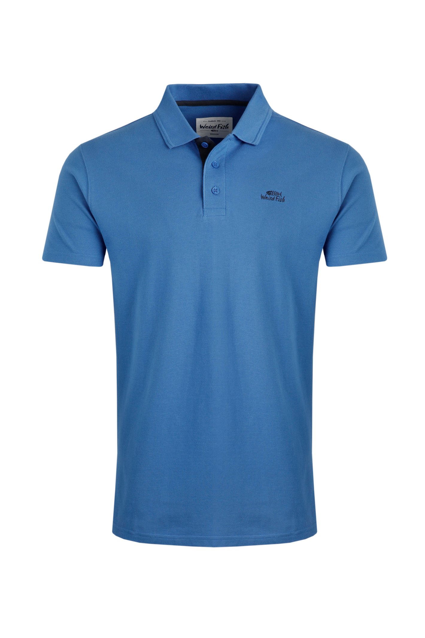 Weird Fish Giles Pique Polo Blue Sapphire Size 2XL