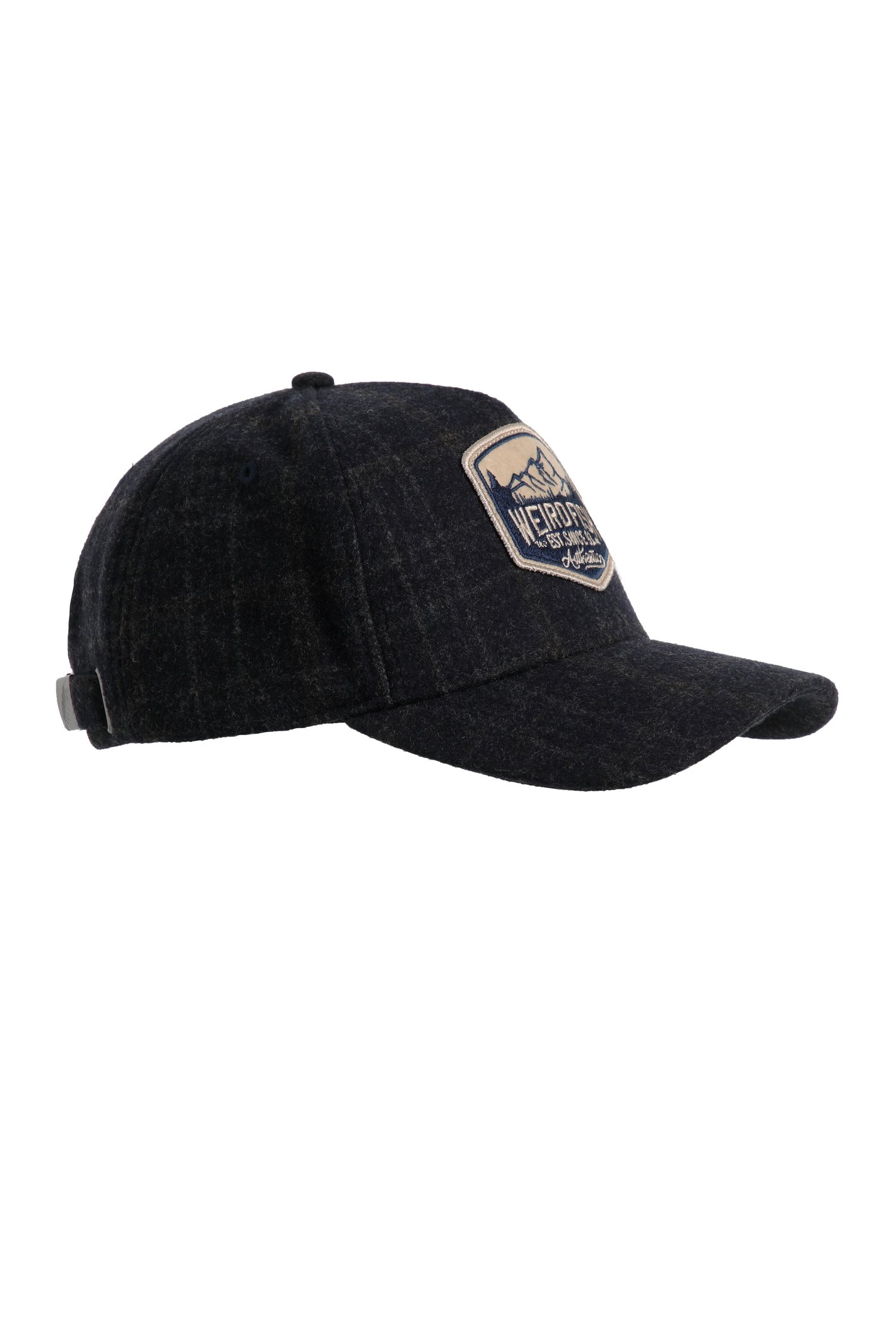 Weird Fish Rosthwaite Flannel Check Cap Navy Size ONE