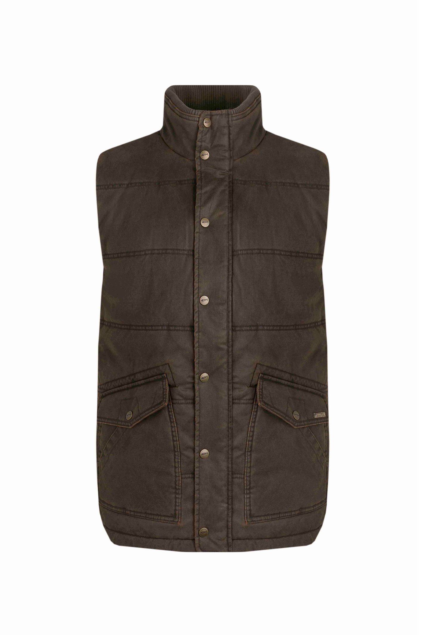 Weird Fish Dover Wadded Gilet Bark